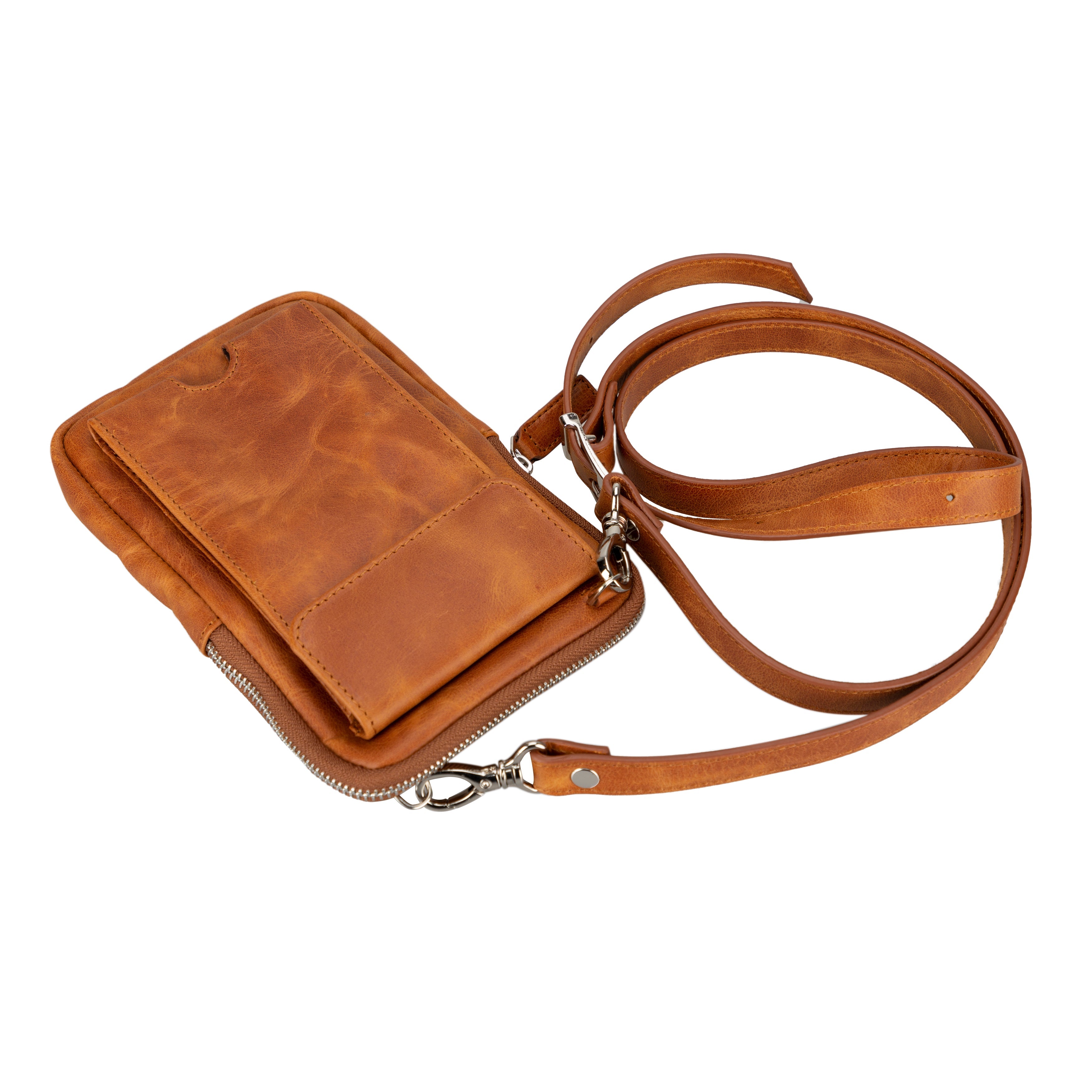 Bloominbag-Bloom Nino Caramel Rust Hakiki Deri Crossbody çanta-3-Milagron.com