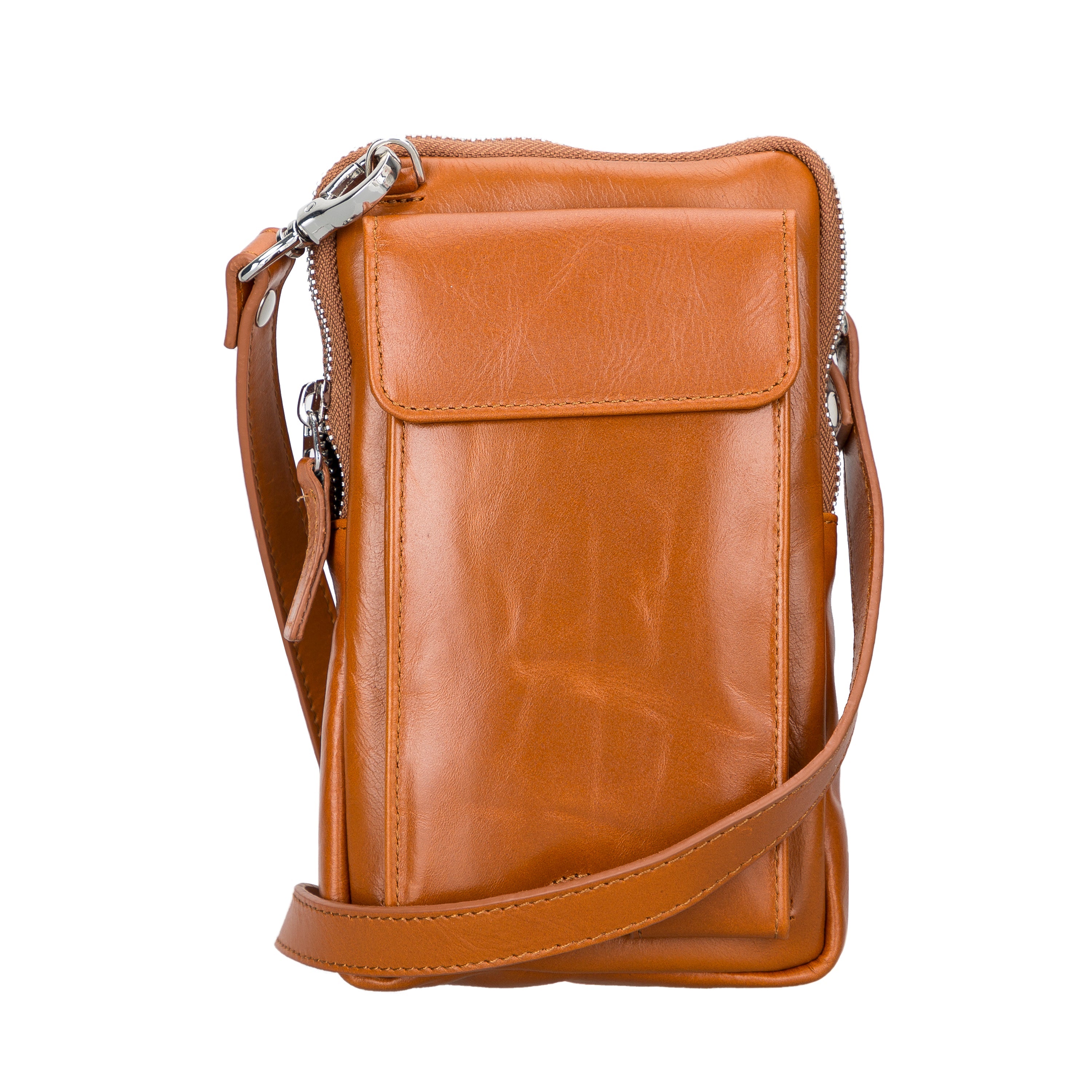 Bloominbag-Bloom Nino Cognac Tan Hakiki Deri Crossbody çanta-1-Milagron.com