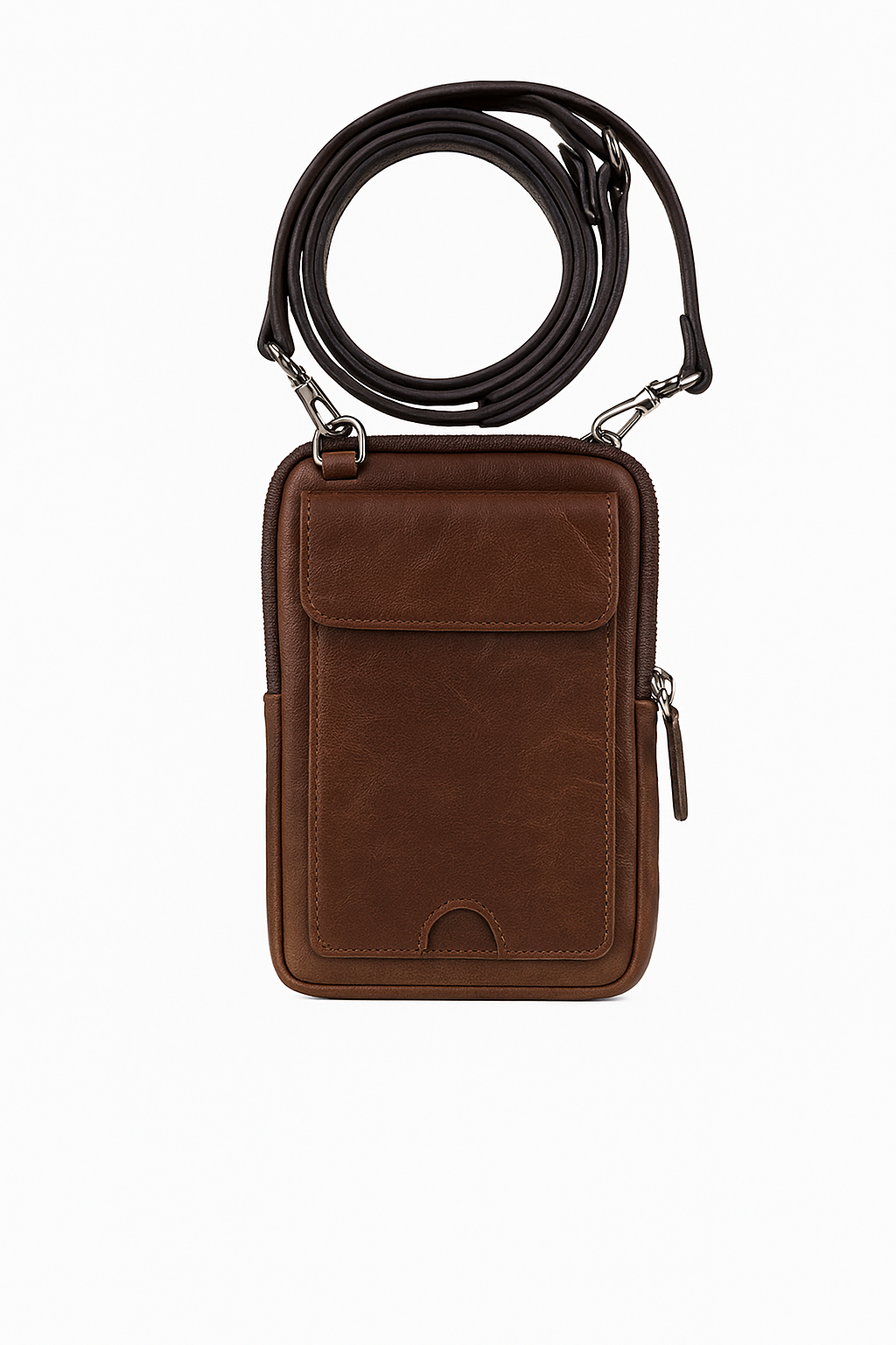Bloominbag-Bloom Nino Mahogany Brown Hakiki Deri Crossbody çanta-1-Milagron.com