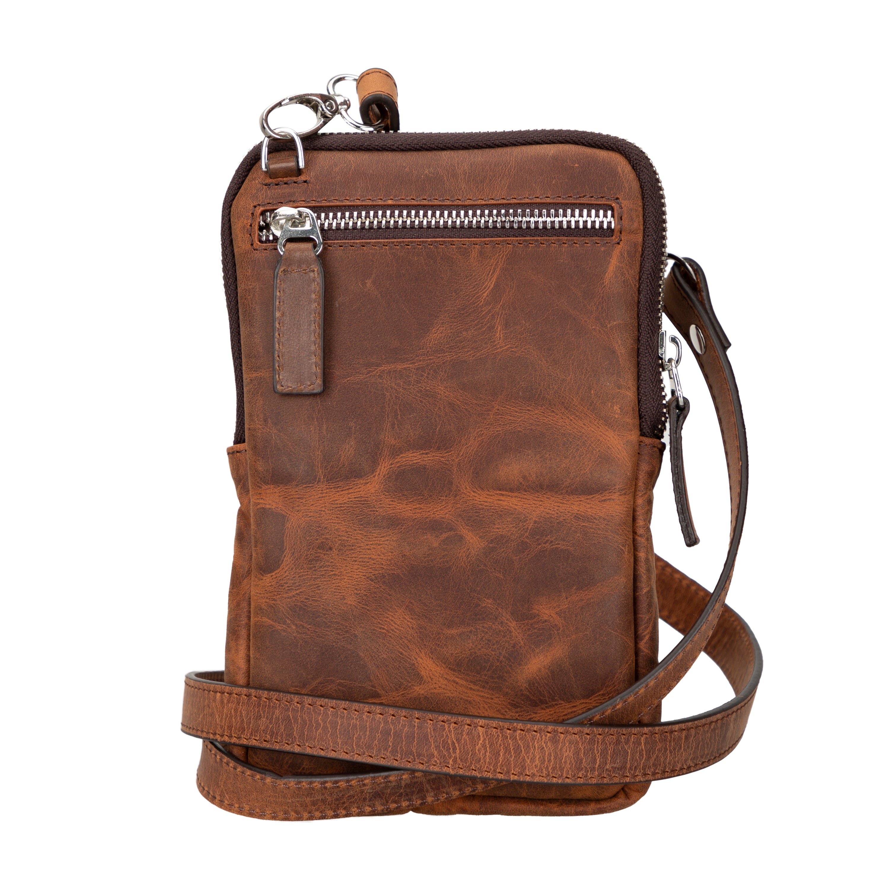 Bloominbag-Bloom Nino Saddle Brown Hakiki Deri Crossbody Çanta-3-Milagron.com
