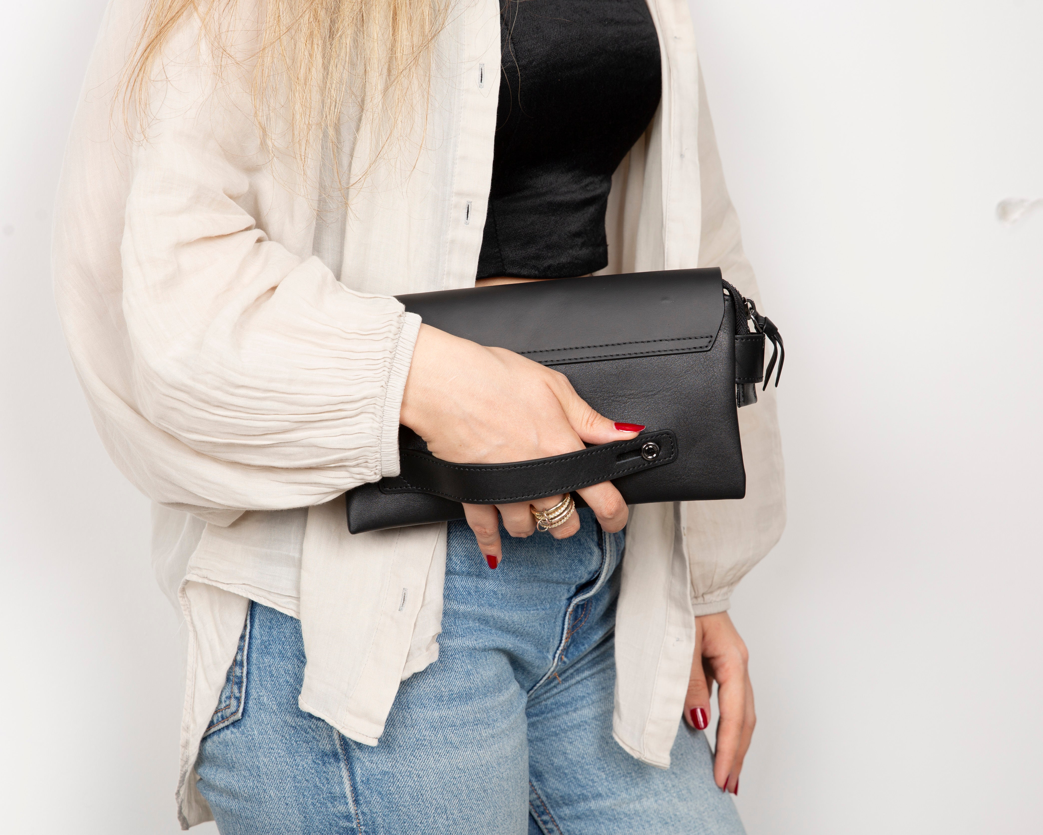 Bloominbag-Bloom Noir Elevated Cosmic Clutch Bag-4-Milagron.com