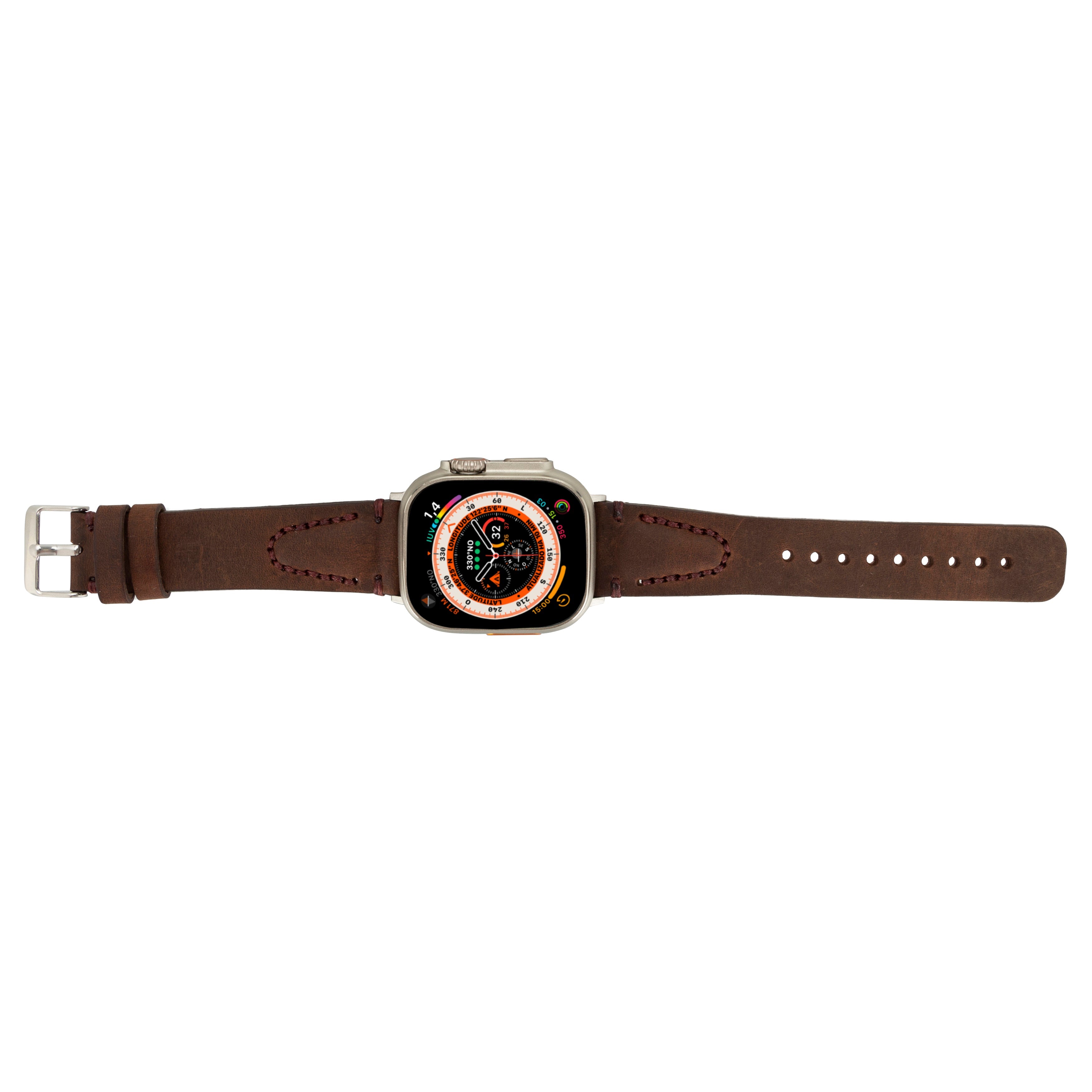 Bloominbag-Bloom Strap Avilla Coffee Hakiki Deri Apple Watch Kayışı 44/45/46/49mm-4-Milagron.com