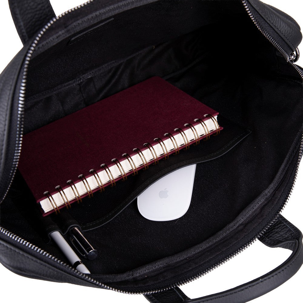 Bloom Urban Shell Pro 13-14" Noir Black Hakiki Deri Laptop / Macbook Çantası - 2