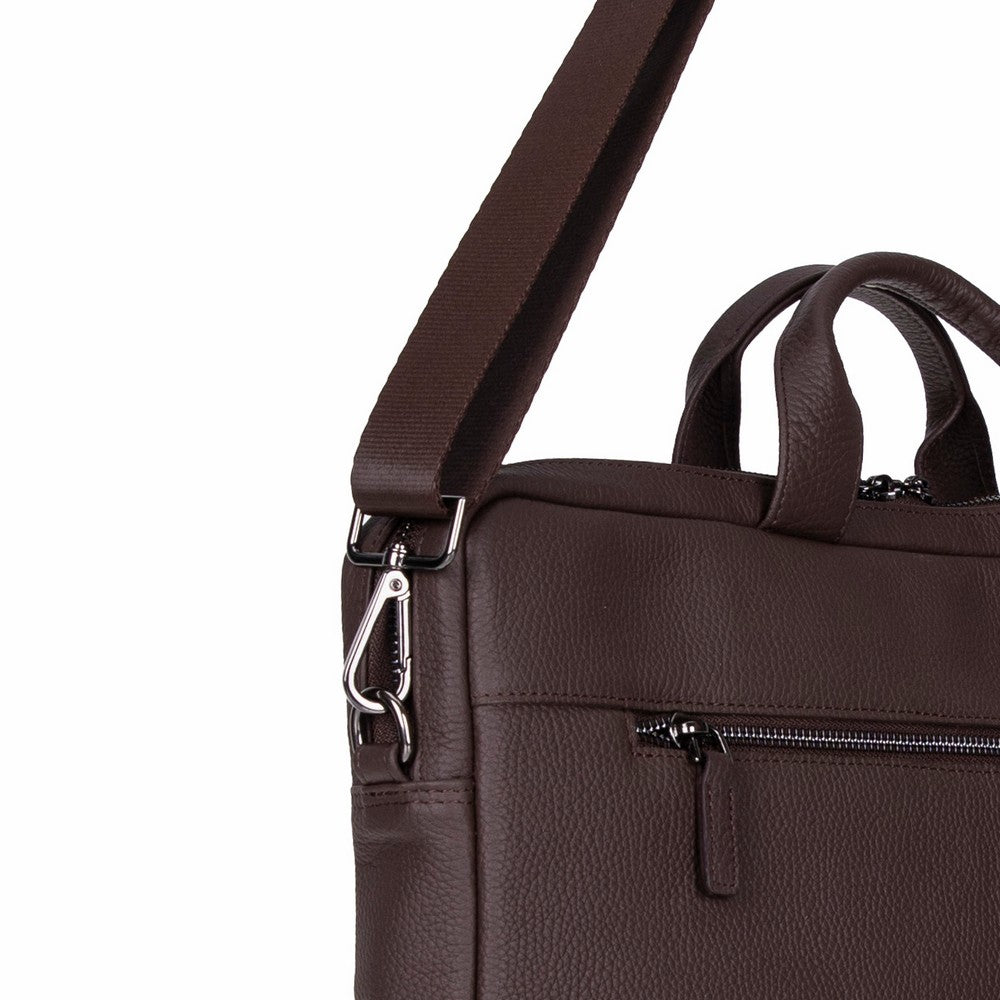 Bloom Urban Shell Pro 16" Espresso Brown Hakiki Deri Laptop / Macbook Çantası
