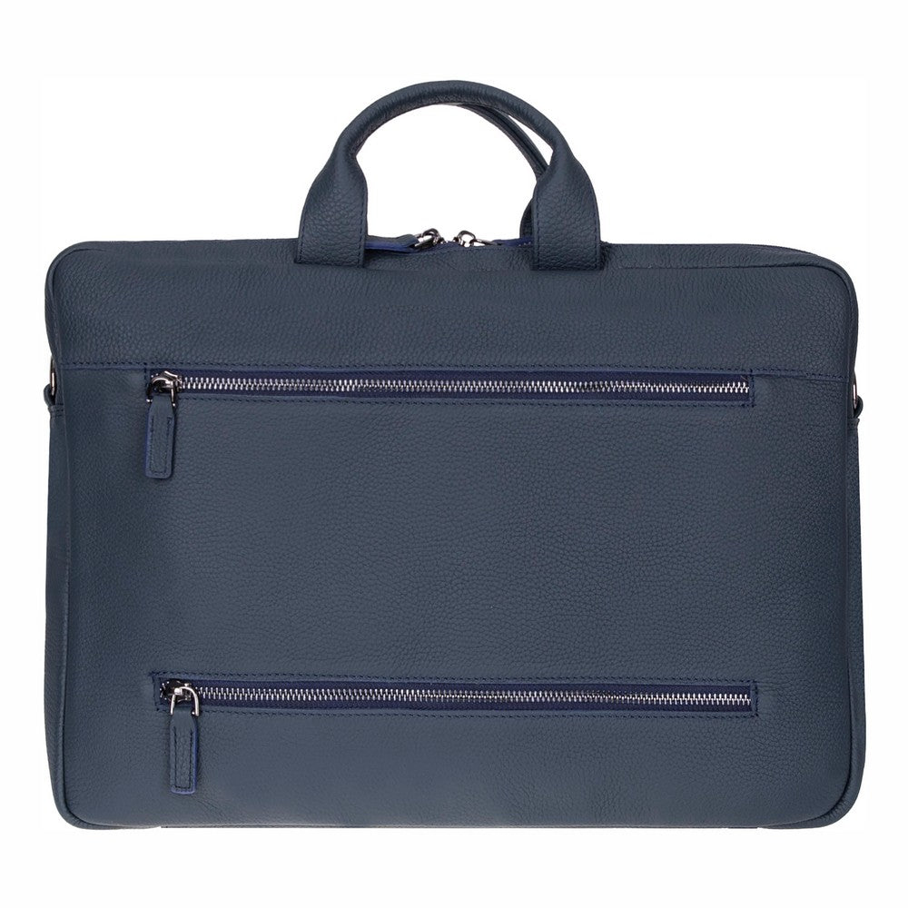 Bloom Urban Shell Pro 16" Midnight Navy Hakiki Deri Laptop / Macbook Çantası