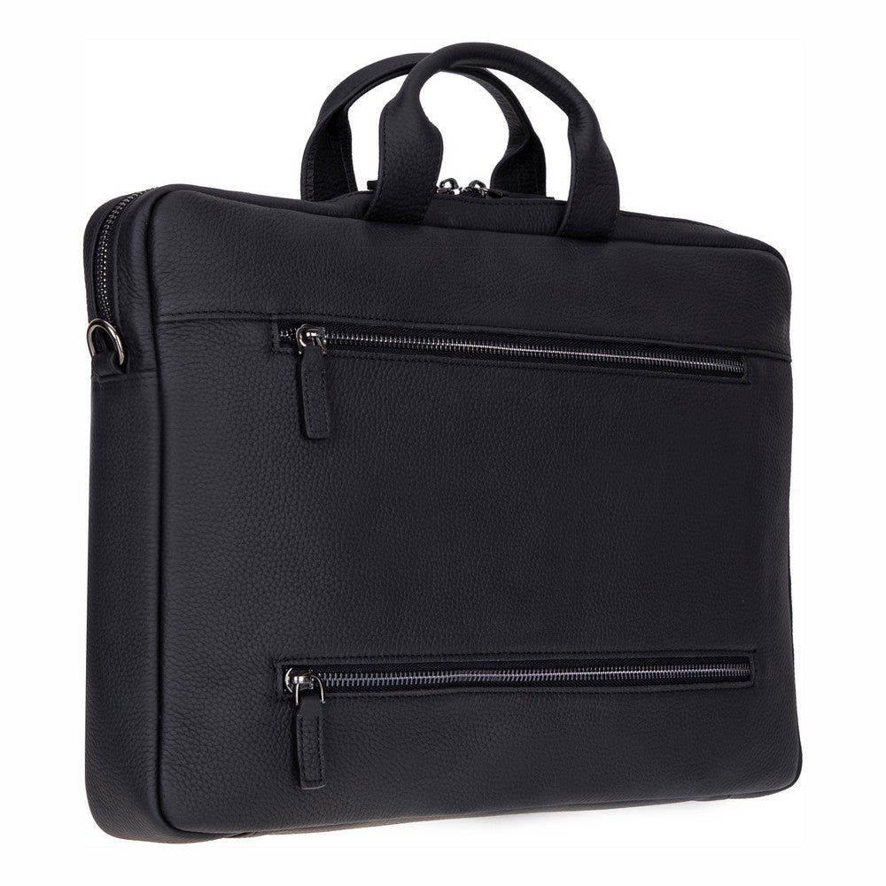 Bloom Urban Shell Pro 16" Noir Black Hakiki Deri Laptop / Macbook Çantası