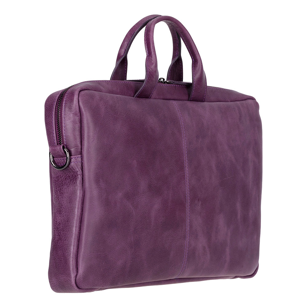 Bloominbag-Bloom Urban Shield 16" Mor Deri Laptop / Macbook çantası-3-Milagron.com