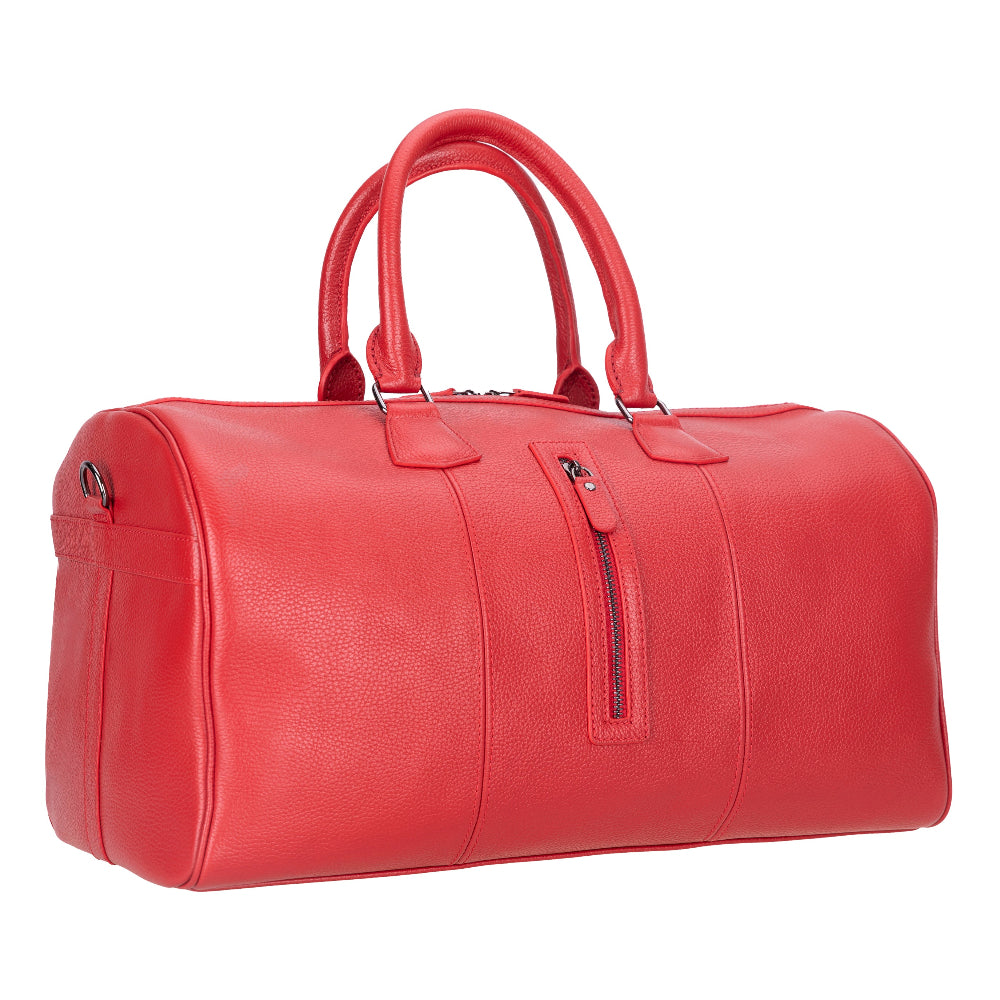 Bloominbag-Bloom Voyager Roma Rouge Hakiki Deri Duffle Unisex Seyahat & Hafta Sonu çantası-1-Milagron.com