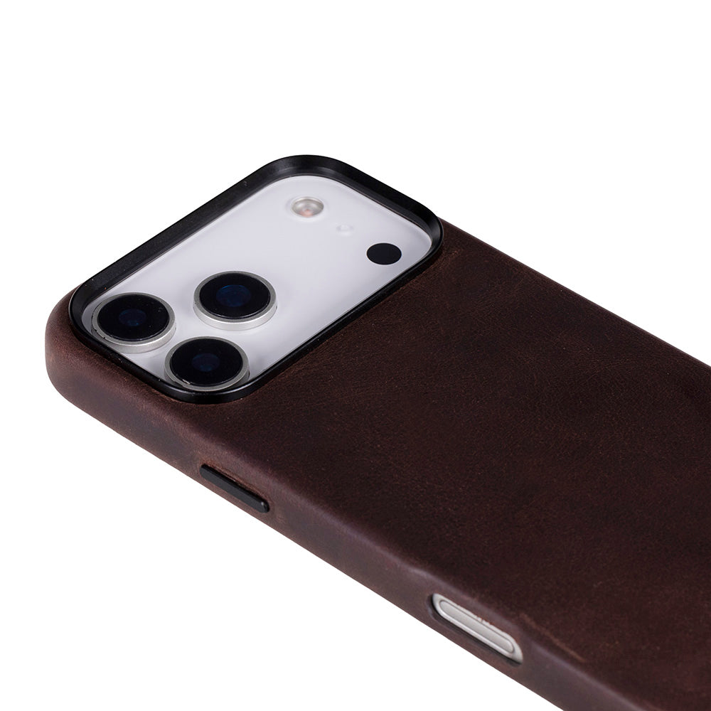 Bloomcase Mono Espresso Brown Apple Iphone 17 Pro Max (6.9") Hakiki Deri Magsafe Kılıf