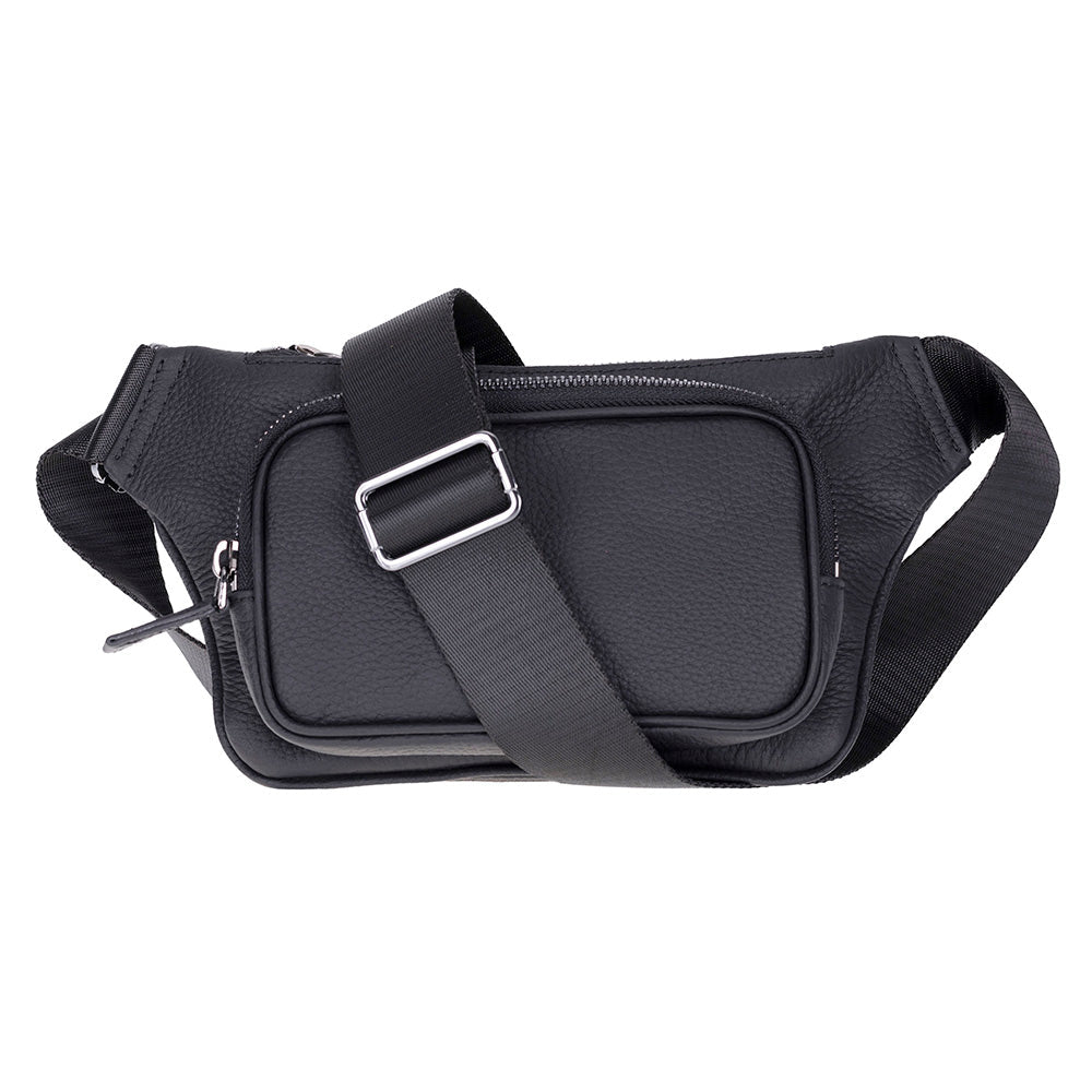 Bloombag Noir Black Hakiki Deri Crossbody Belt Bag
