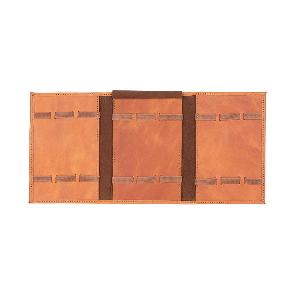 Bloomband Classic Tan Akıllı Saat Çantası - Triple Deri Saat Kordonu Organizer