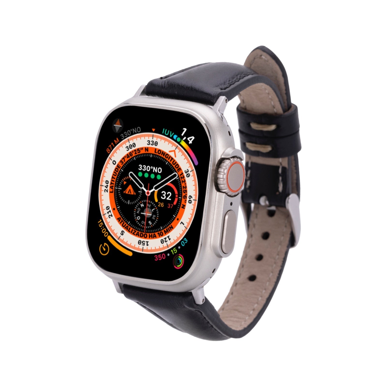 Bloomband Onyx Deri Apple Watch Kordon-44/45/46/49Mm