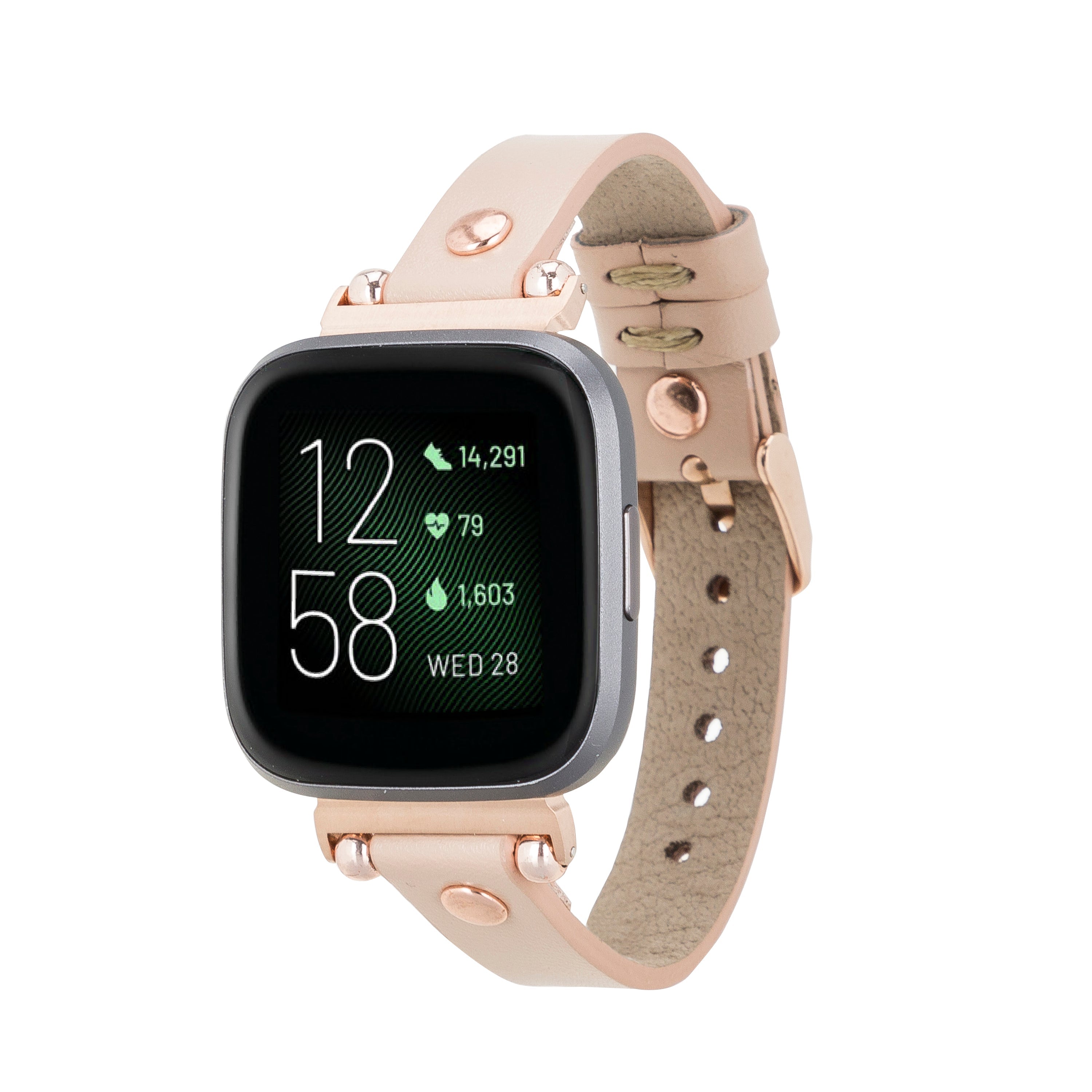 Bloomband Rose Gold Tokalı Bisque Deri Apple Watch Kayışı - 44/45/46/49Mm