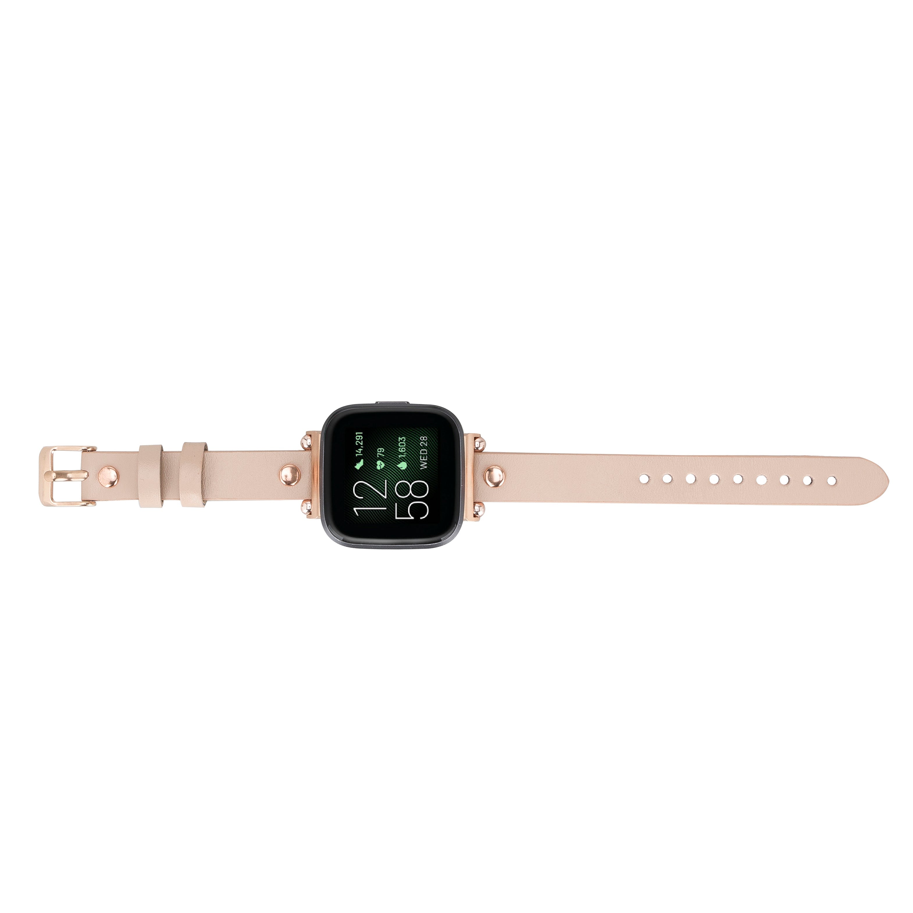 Bloomband Rose Gold Tokalı Bisque Deri Apple Watch Kayışı - 44/45/46/49Mm