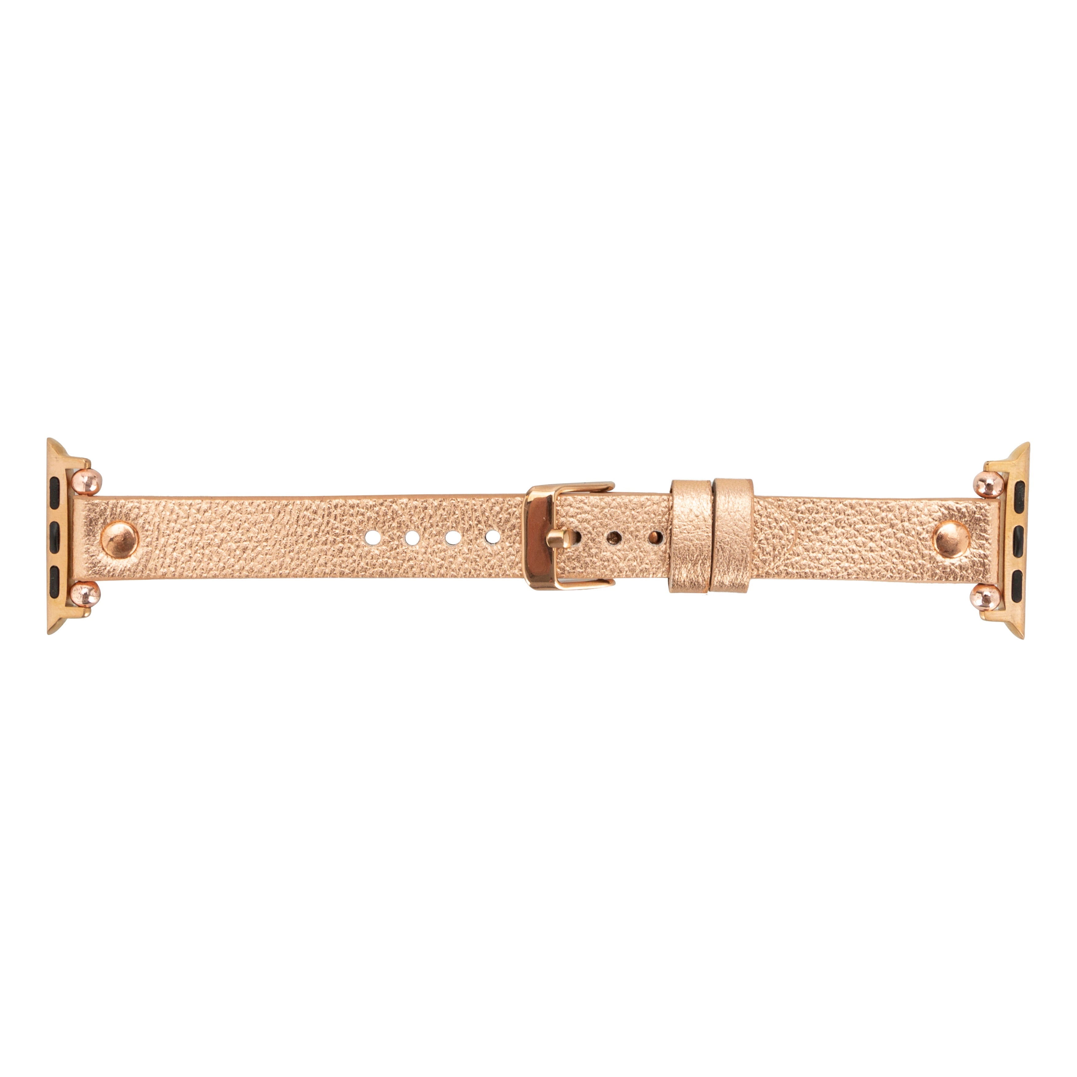 Bloomband Rose Gold Tokalı Deri Apple Watch Kayışı - 44/45/46/49Mm