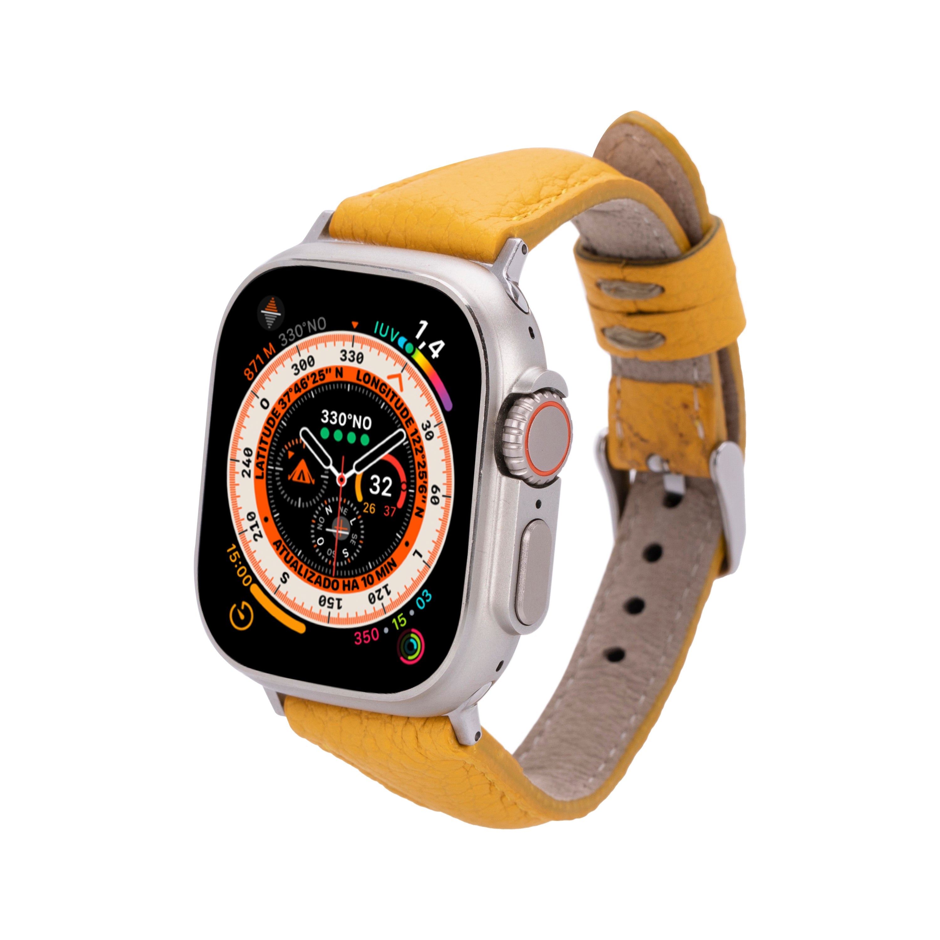 Bloomband Signature Butter Yellow Leather Apple Watch Band - 44/45/46/49Mm