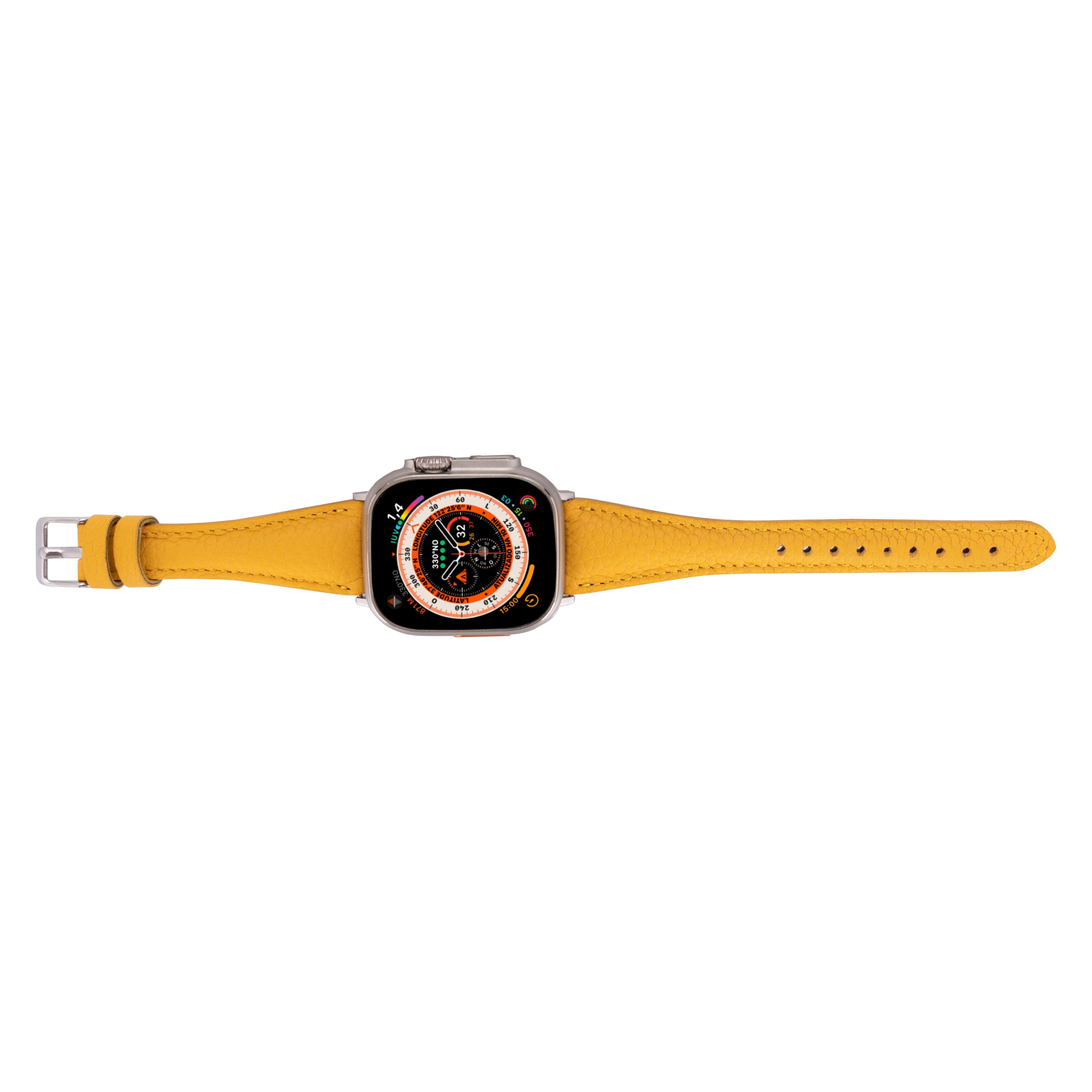 Bloomband Signature Butter Yellow Leather Apple Watch Band - 44/45/46/49Mm