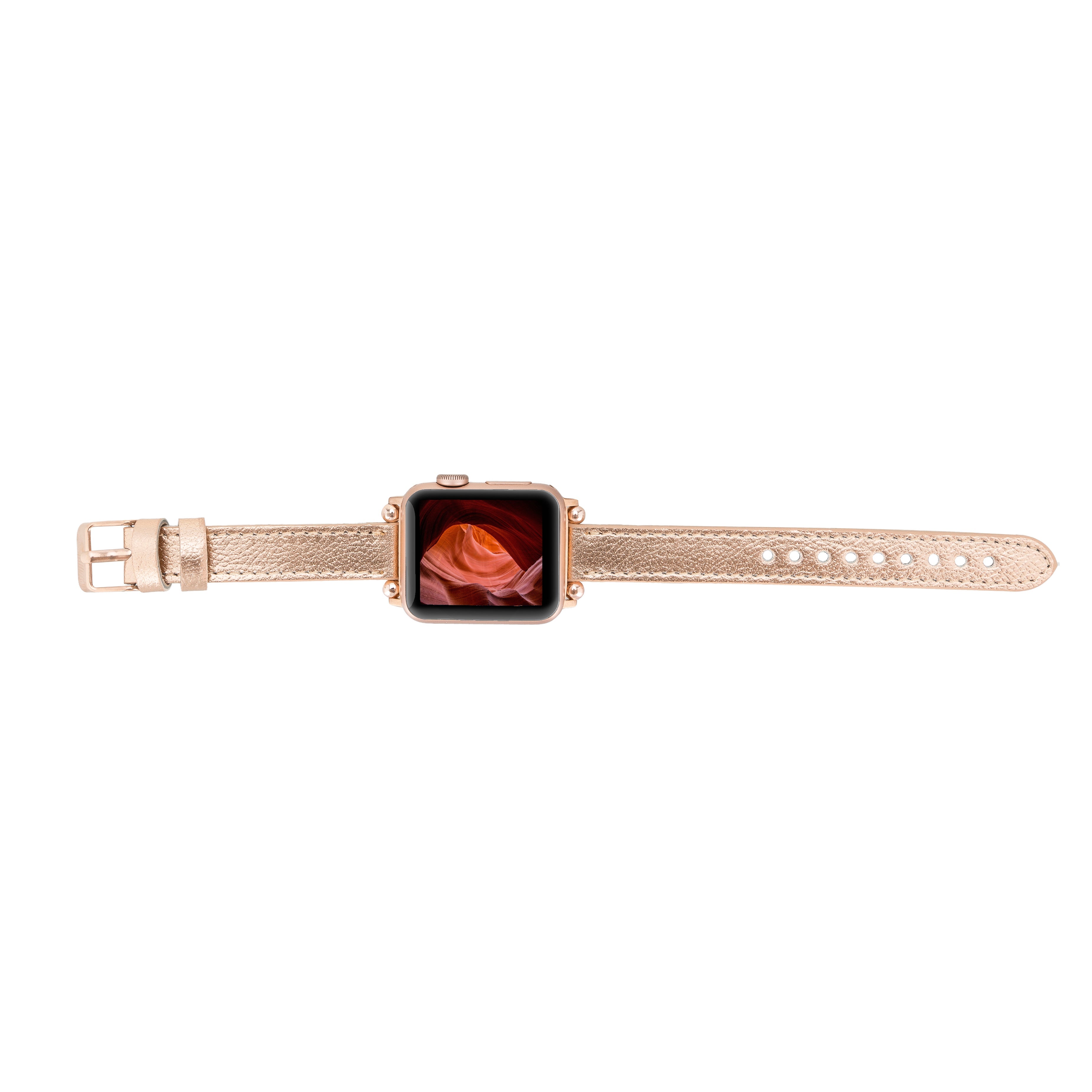 Bloomband Signature Golden Sand Leather Apple Watch Band - 44/45/46/49Mm