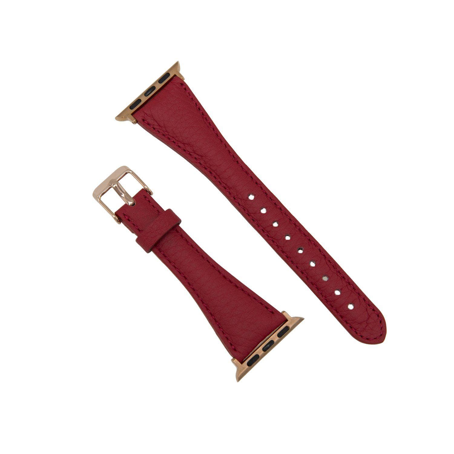 Bloomband Signature Warm Red Deri Apple Watch Kordonu(44/45/46/49Mm)