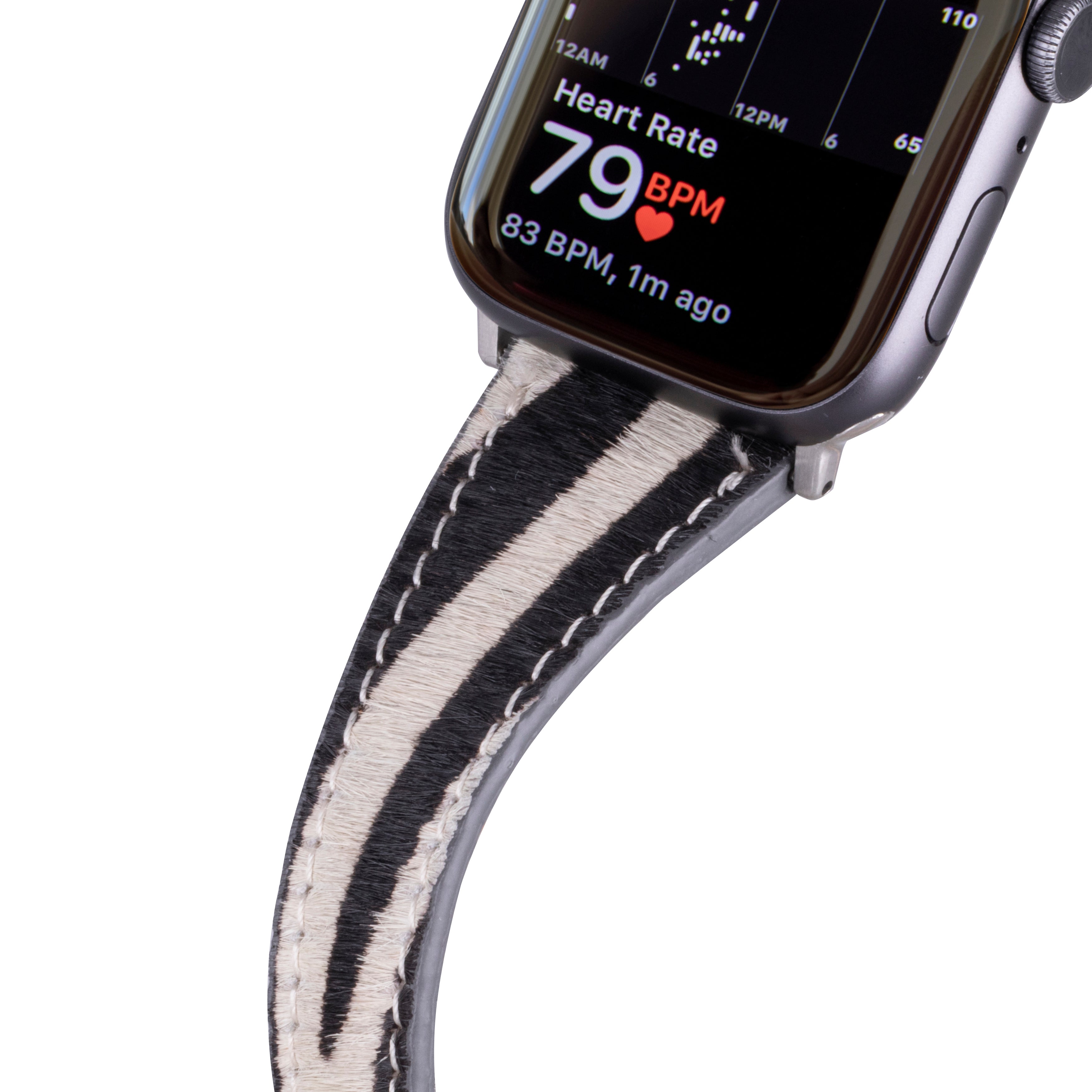 Bloomband Wild Zebra Slim Double Tour Leather Apple Watch Band - 44/45/46/49Mm