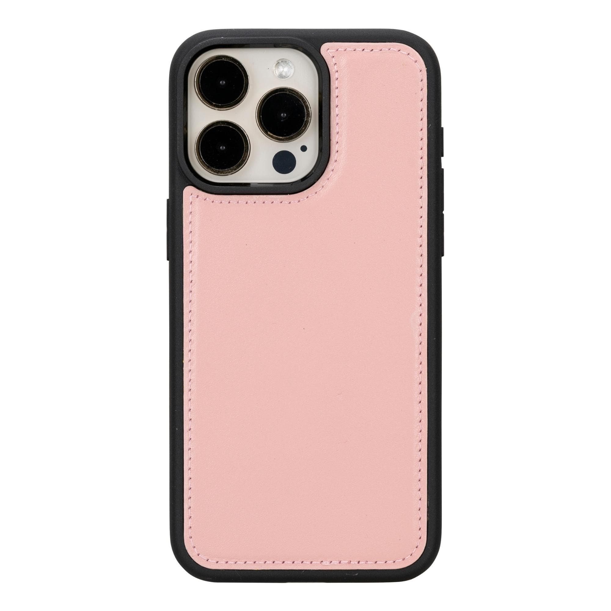 Bloomcase Apple Iphone 15 Pro (6.1") Peony Pink Hakiki Deri Çıkarılabilir Cüzdanlı Telefon Kılıfı