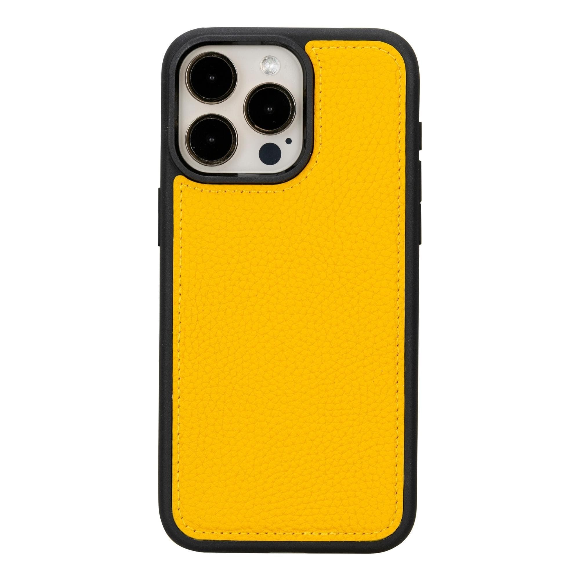 Bloomcase Apple Iphone 15 Pro (6.1") Soleil Yellow Hakiki Deri Çıkarılabilir Cüzdanlı Telefon Kılıfı