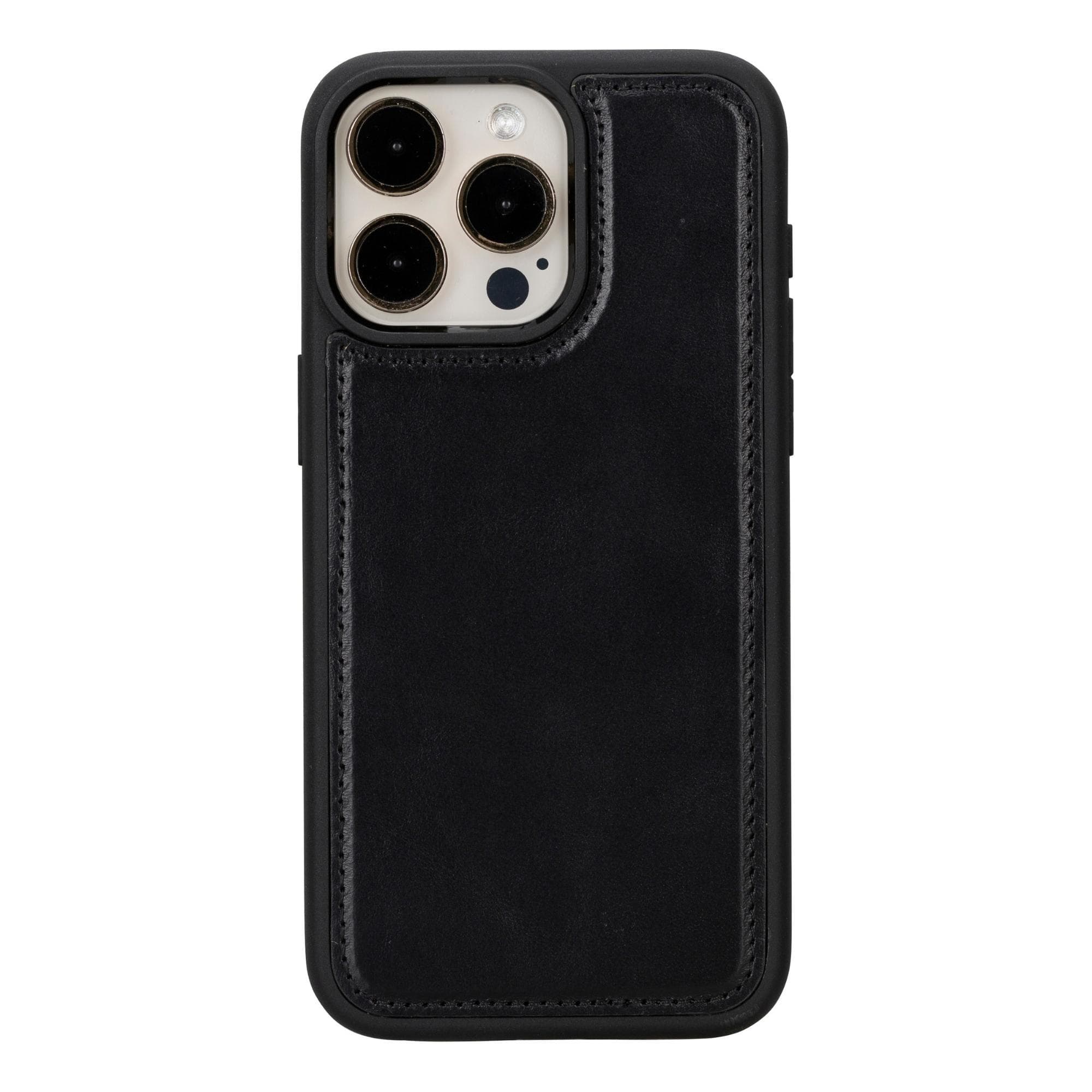 Bloomcase Apple Iphone 15 Pro Max (6.7") Onyx Black Hakiki Deri Çıkarılabilir Cüzdanlı Telefon Kılıfı