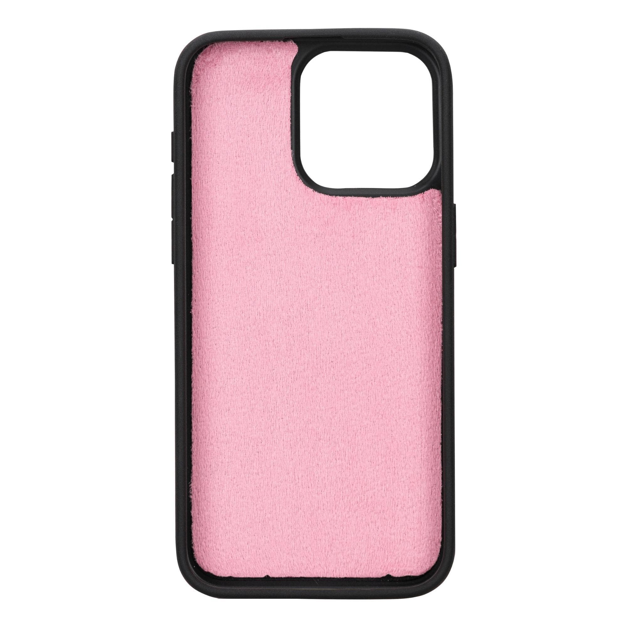 Bloomcase Apple Iphone 15 Pro Max (6.7") Peony Pink Hakiki Deri Çıkarılabilir Cüzdanlı Telefon Kılıfı