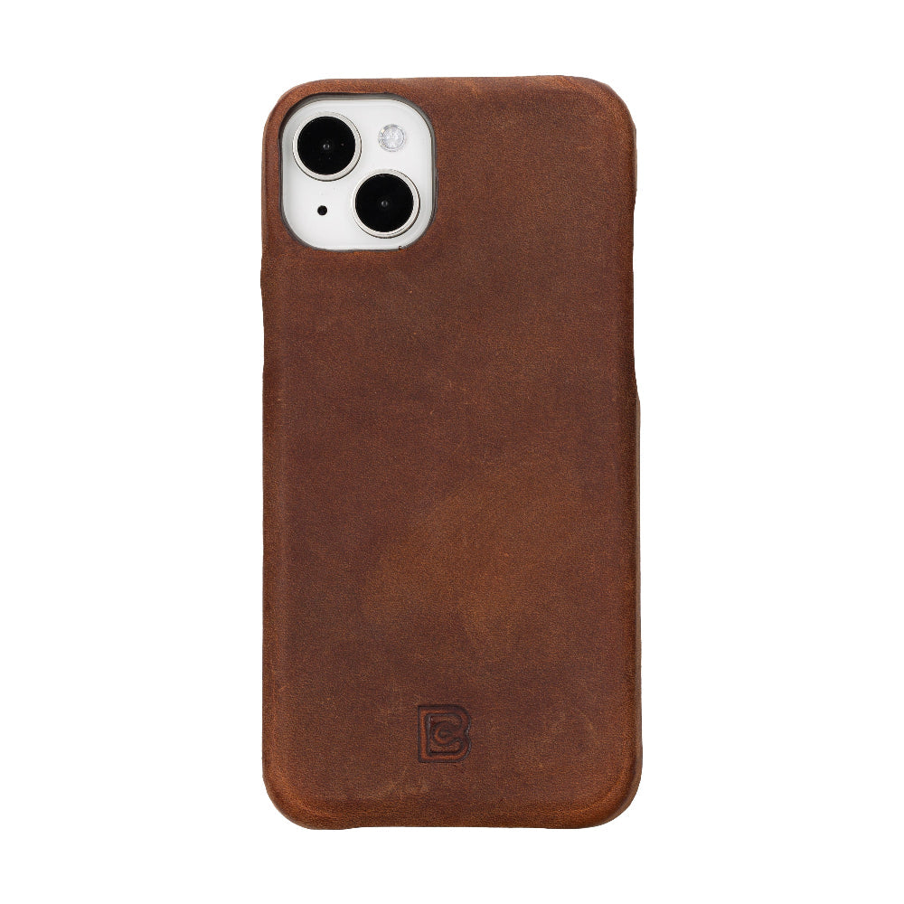 Bloomcase Apple Iphone 16 (6.1") Saddle Brown Hakiki Deri Telefon Kılıfı
