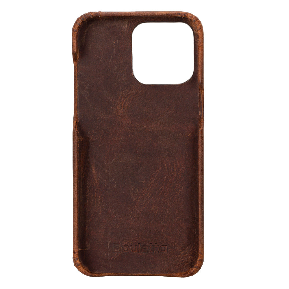 Bloomcase Apple Iphone 16 Pro (6.3") Saddle Brown Hakiki Deri Telefon Kılıfı