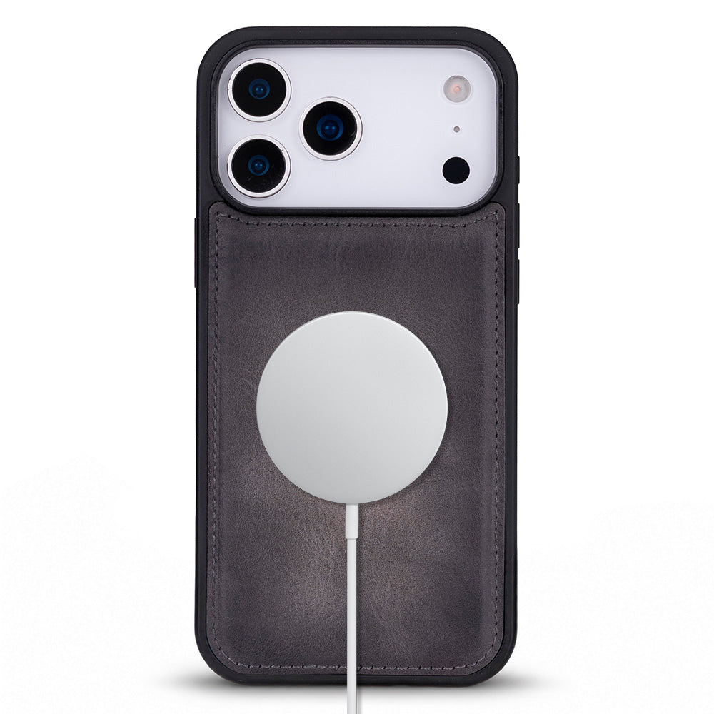 Bloomcase Mono Ash Mist Apple Iphone 17 Pro (6.3") Hakiki Deri Magsafe Kılıf