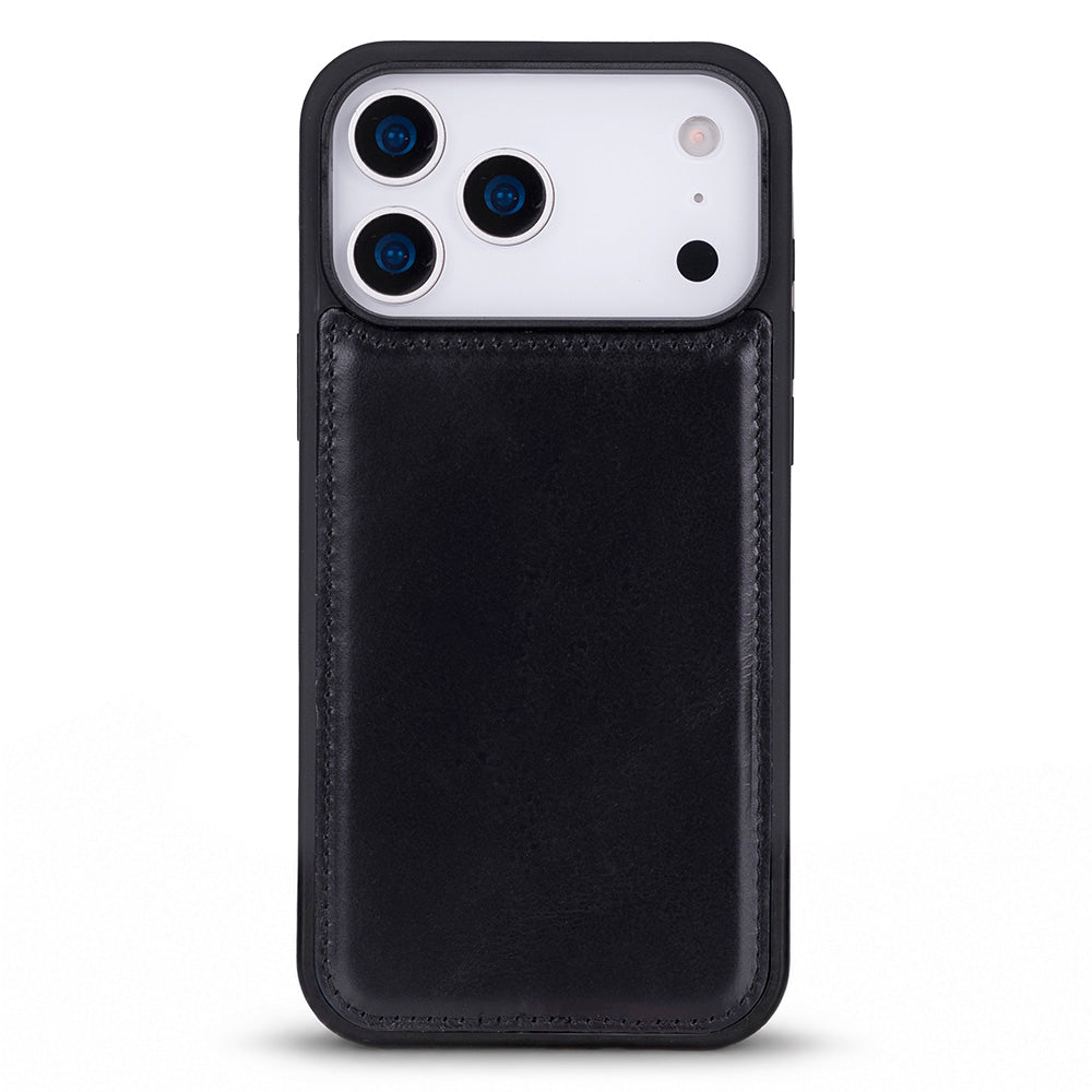 Bloomcase Mono Obsidian Black Apple Iphone 17 Pro (6.3") Hakiki Deri Magsafe Kılıf