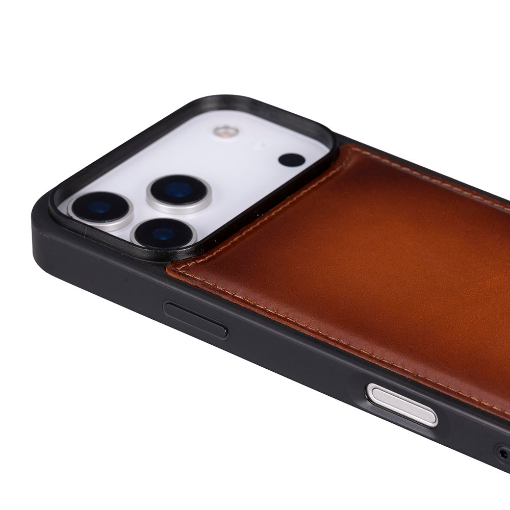 Bloomcase Mono Urban Tan Apple Iphone 17 Pro (6.3") Hakiki Deri Magsafe Kılıf