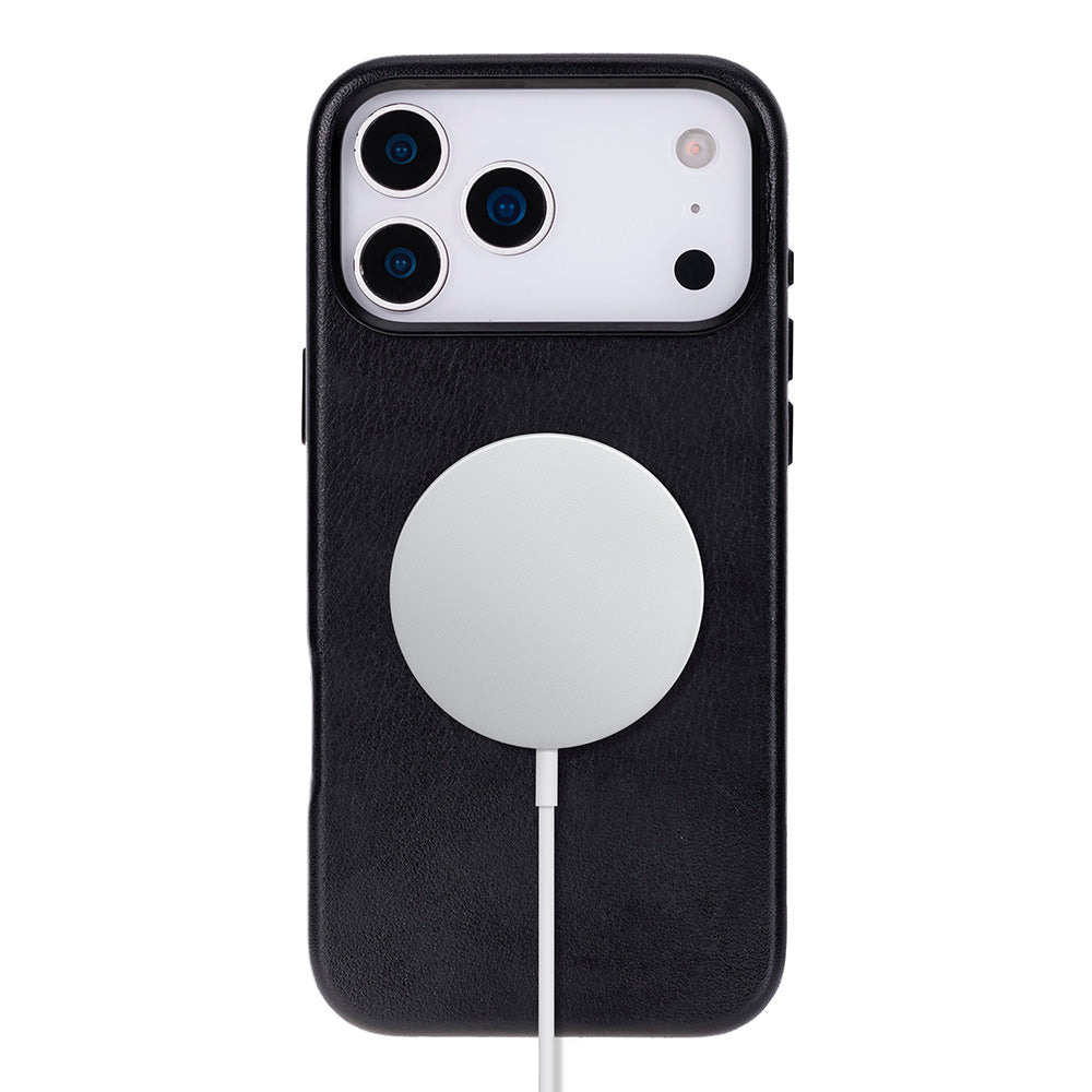 Bloomcase Mono Obsidian Black Apple Iphone 17 Pro Max (6.9") Hakiki Deri Magsafe Kılıf