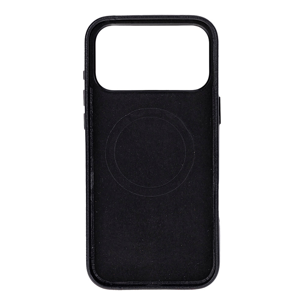 Bloomcase Mono Obsidian Black Apple Iphone 17 Pro Max (6.9") Hakiki Deri Magsafe Kılıf