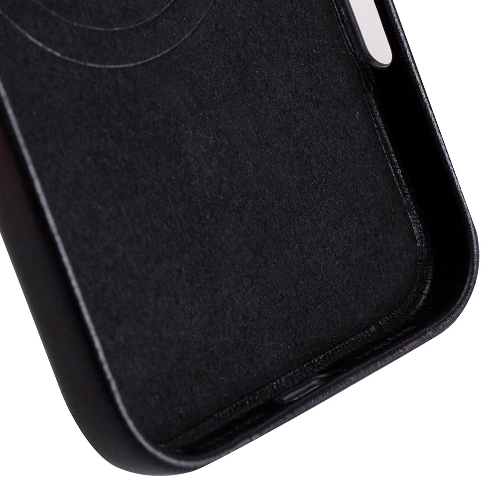 Bloomcase Mono Obsidian Black Apple Iphone 17 Pro Max (6.9") Hakiki Deri Magsafe Kılıf