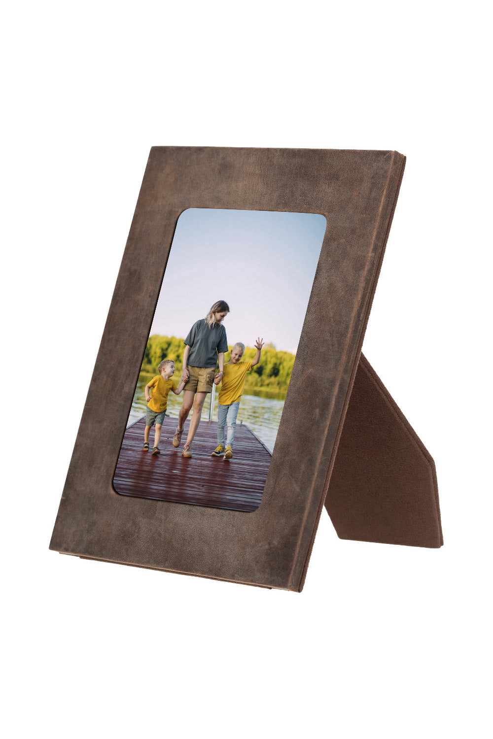 Bloominbag-Bloomframe Saddle Brown – Hakiki Deri Fotoğraf Çerçevesi-Çerçeve-1-Milagron.com