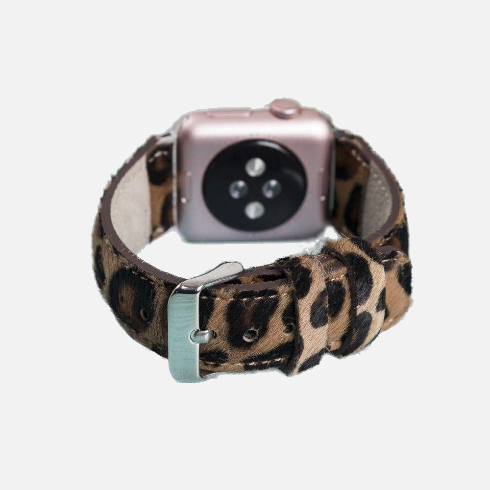 Bloominbag-Bloomin Band Wild Leopard Deri Apple Watch Kordon 40/41/42 Mm-3-Milagron.com