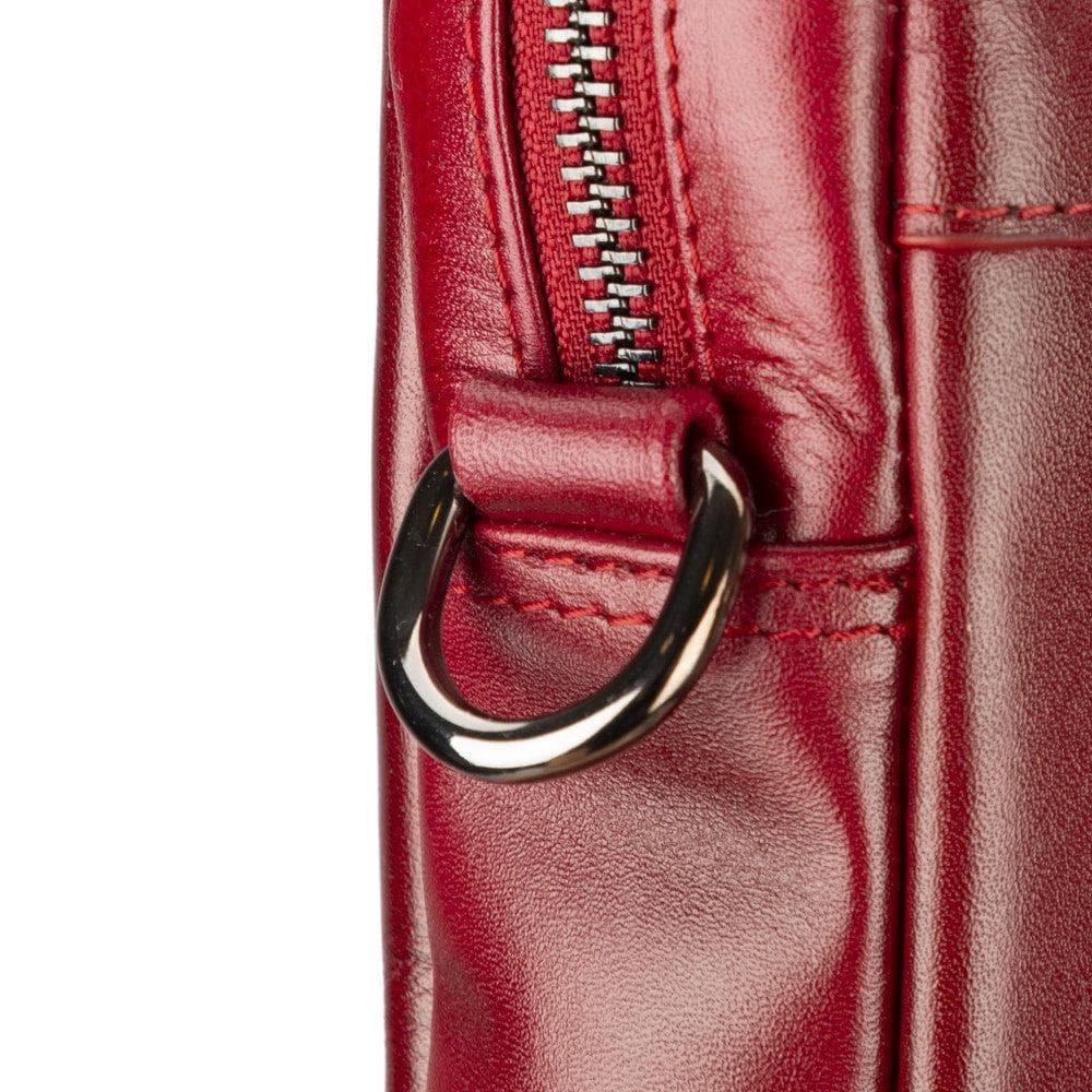 Bloomurban Shield 13"-14" Crimson Red Deri Laptop / Macbook Çantası