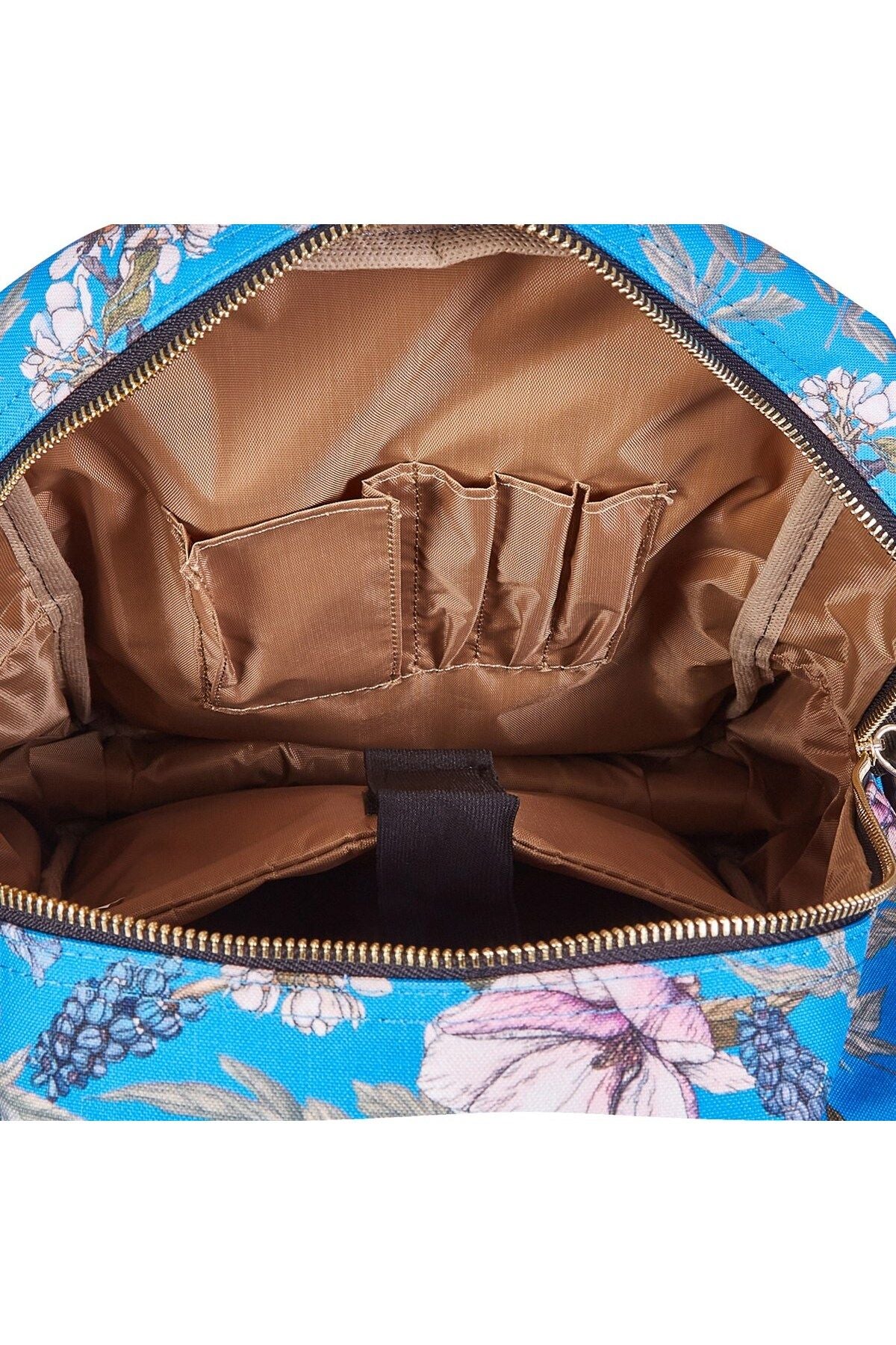 Bloominbag-Blue Cherry Blossom 13 14 Inç Sırt Laptop / Macbook çantası-4-Milagron.com