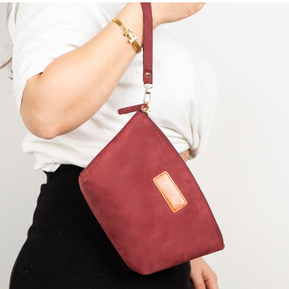 Bloominbag-Burgundy Dust Clutch / El çantası-2-Milagron.com
