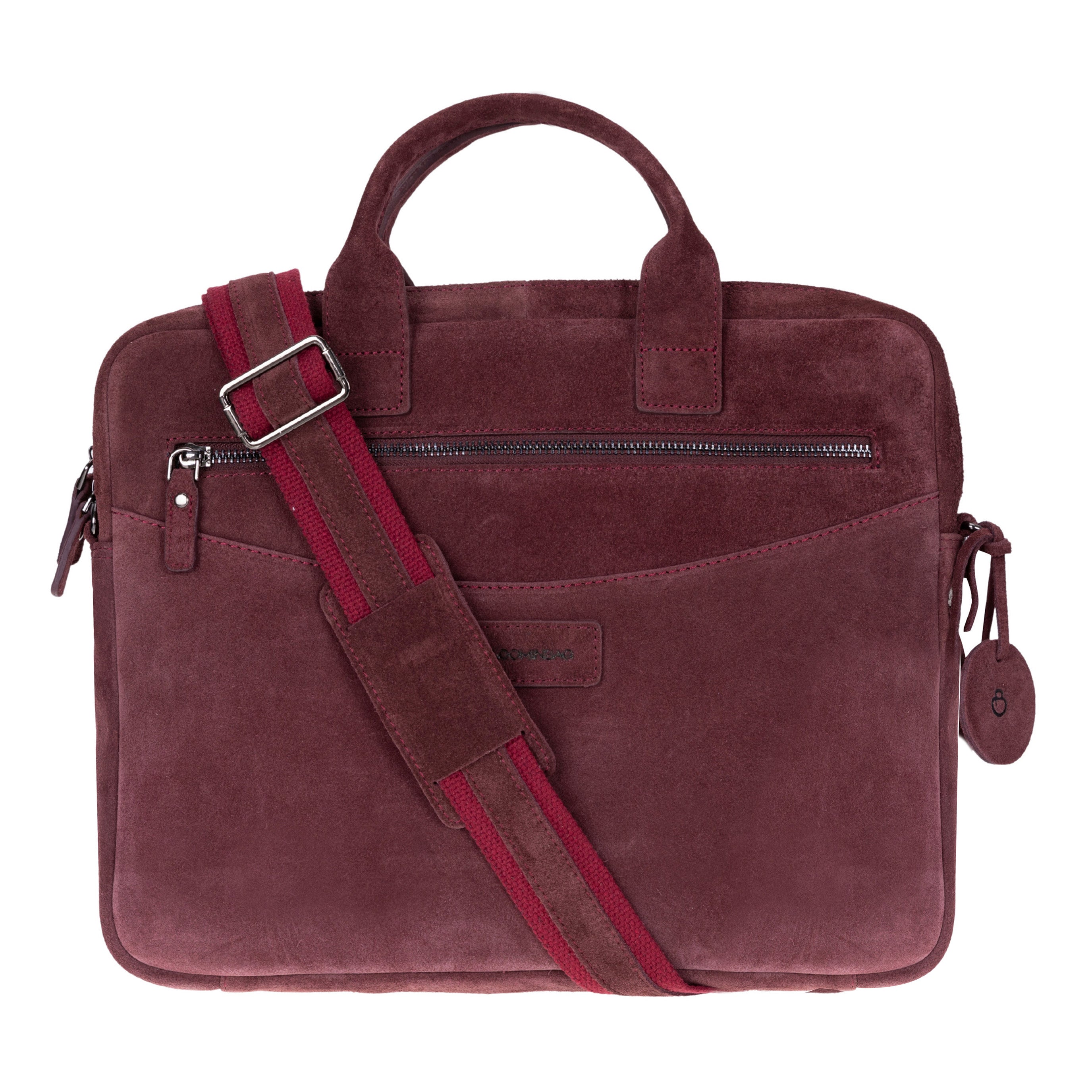 Burgundy Still Hakiki Süet Deri 13-14 Inç Macbook/Laptop Çantası
