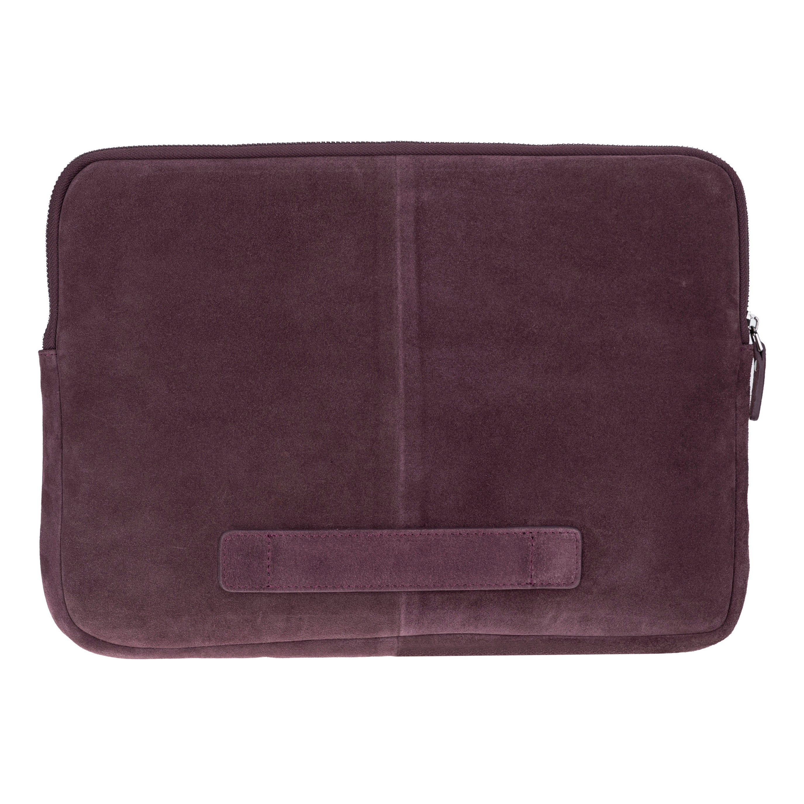Burgundy Still Hakiki Süet Deri 13-14 Inç Macbook/Laptop Kılıfı