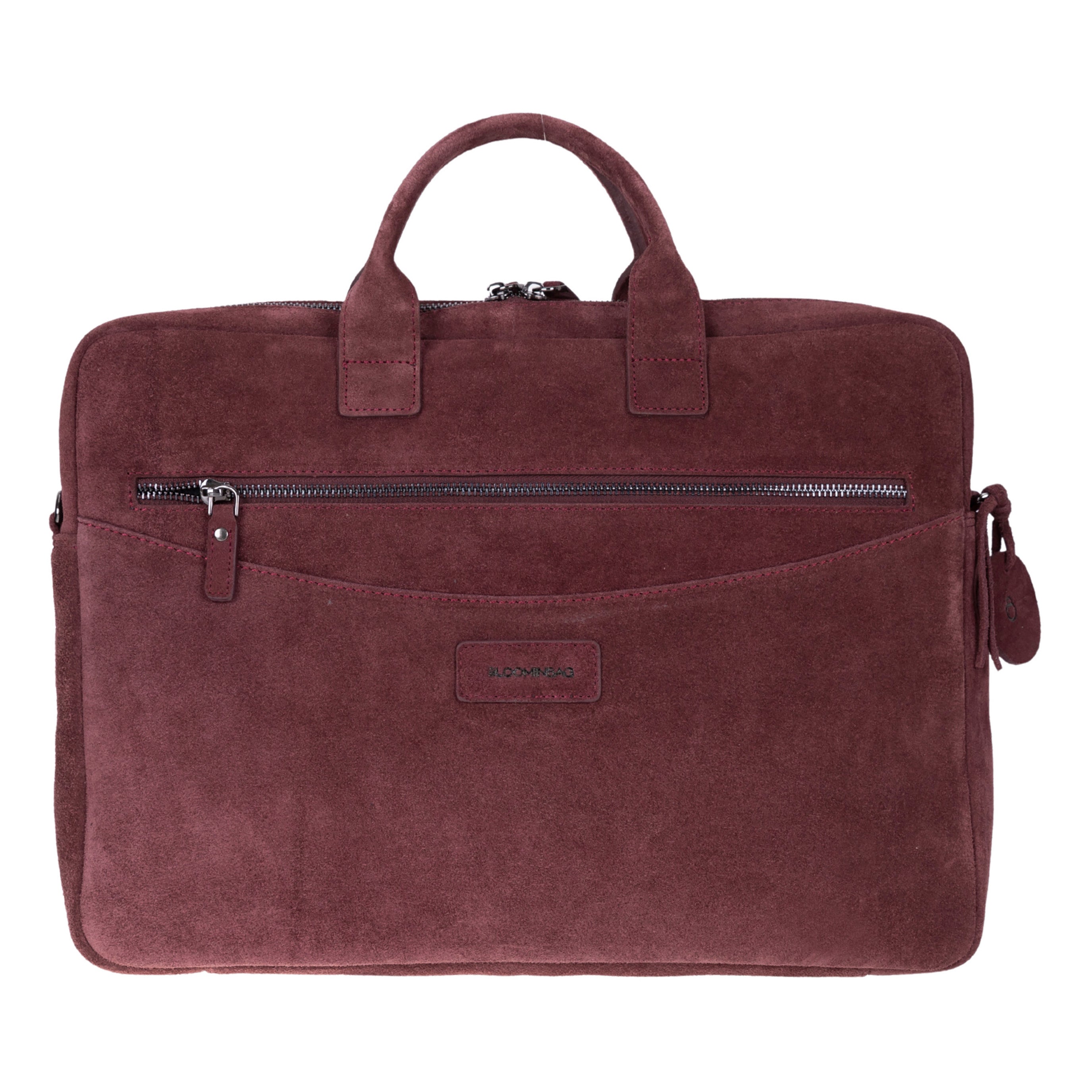 Burgundy Still Hakiki Süet Deri 15-16 Inç Macbook/Laptop Çantası