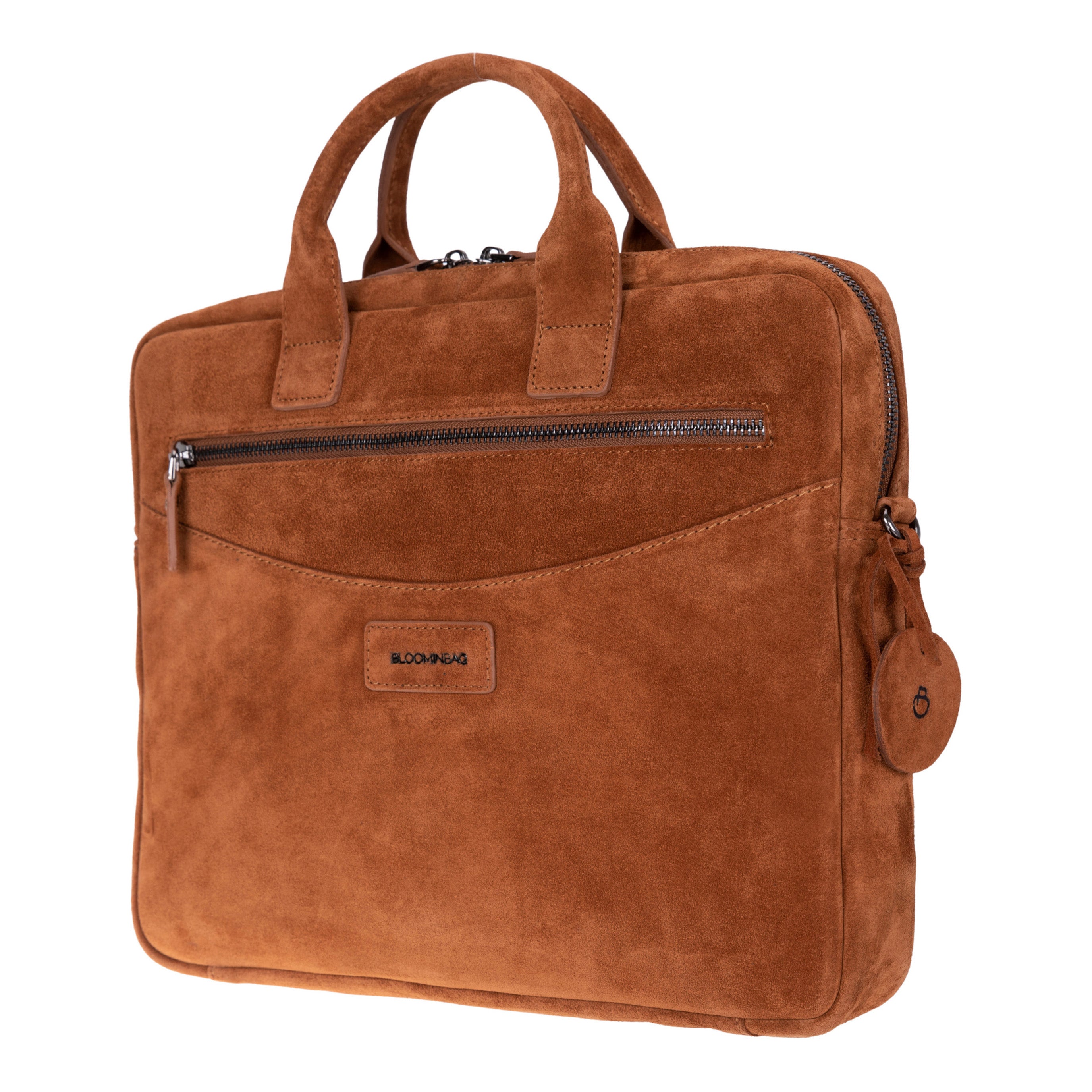 Camel Still Hakiki Süet Deri 13-14 Inç Macbook/Laptop Çantası