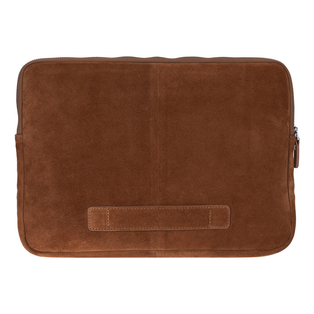 Camel Still Hakiki Süet Deri 13-14 Inç Macbook/Laptop Kılıfı