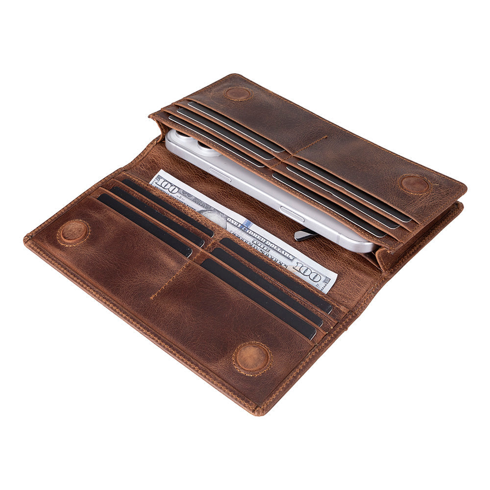 Bloominbag-Celestina Celestina Coffee Hakiki Deri Telefon Bölmeli Cüzdan-2-Milagron.com