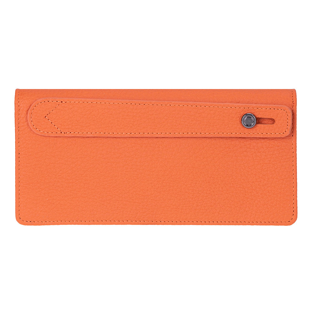Bloominbag-Celestina Pebble Orange Hakiki Deri Telefon Bölmeli Cüzdan-5-Milagron.com
