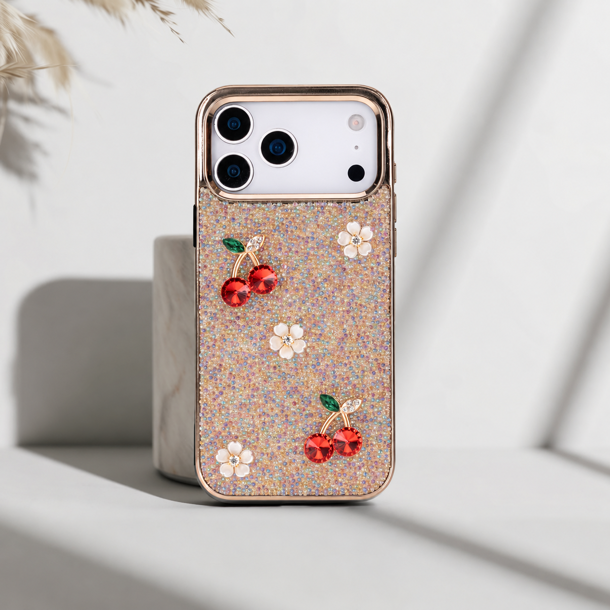 Cherry Glaze Crystal Pink Iphone 17 Pro(6.3") Kılıfı