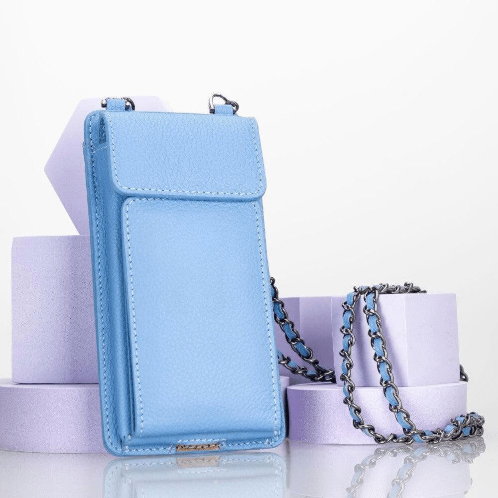 Bloominbag-City Muse Deri Beryl Teal çapraz Askılı Telefon Cüzdan-3-Milagron.com